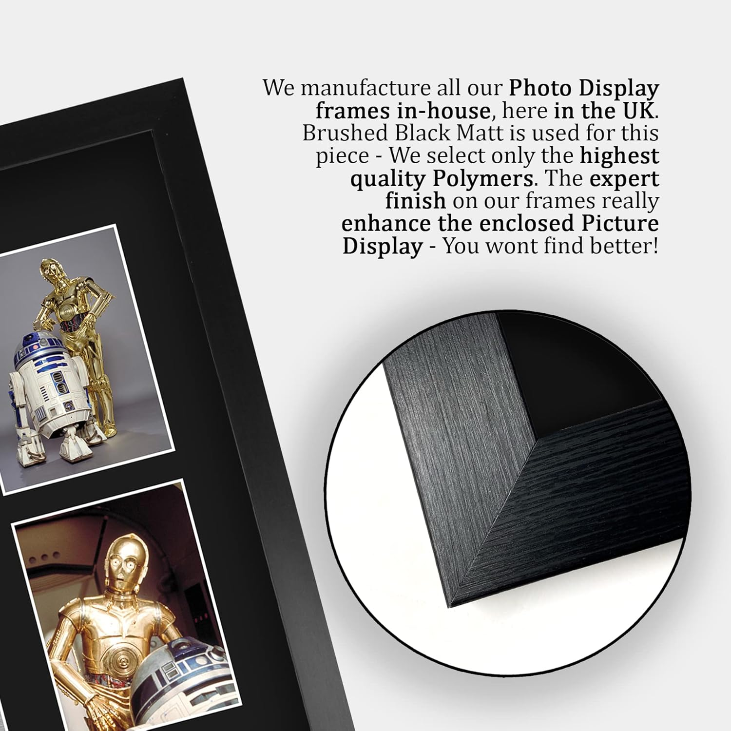 HWC Trading FR A3 Anthony Daniels & Kenny Baker Star Wars R2D2 & C3PO Gifts Printed Signed Autograph Presentation Display for Movie Memorabilia Fans - A3 Framed - (Unframed) Daniels  Baker image number 5