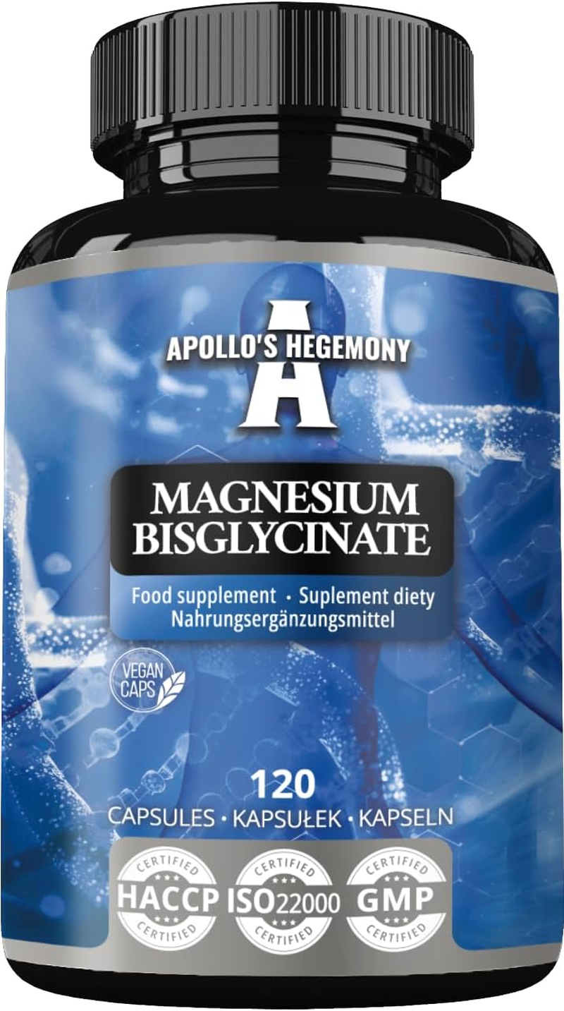 Magnesium Bisglycinate 100 Mg per Capsule - 120 Vegan Capsules - 4 Month Supply - for Enhanced Absorption - Dietary Supplement from Apollo'S Hegemony image number 6