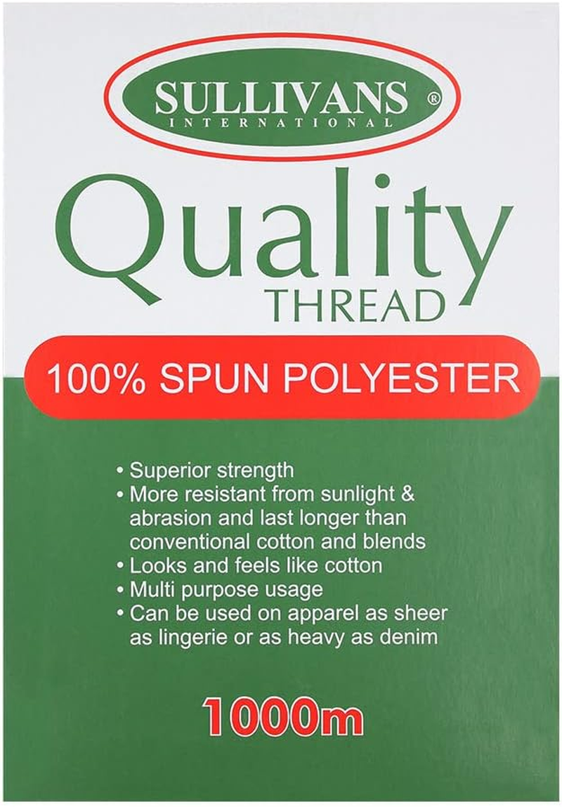Sullivans Polyester Quality Thread 10 Pieces, 1000 Meter Length, Gold image number 1