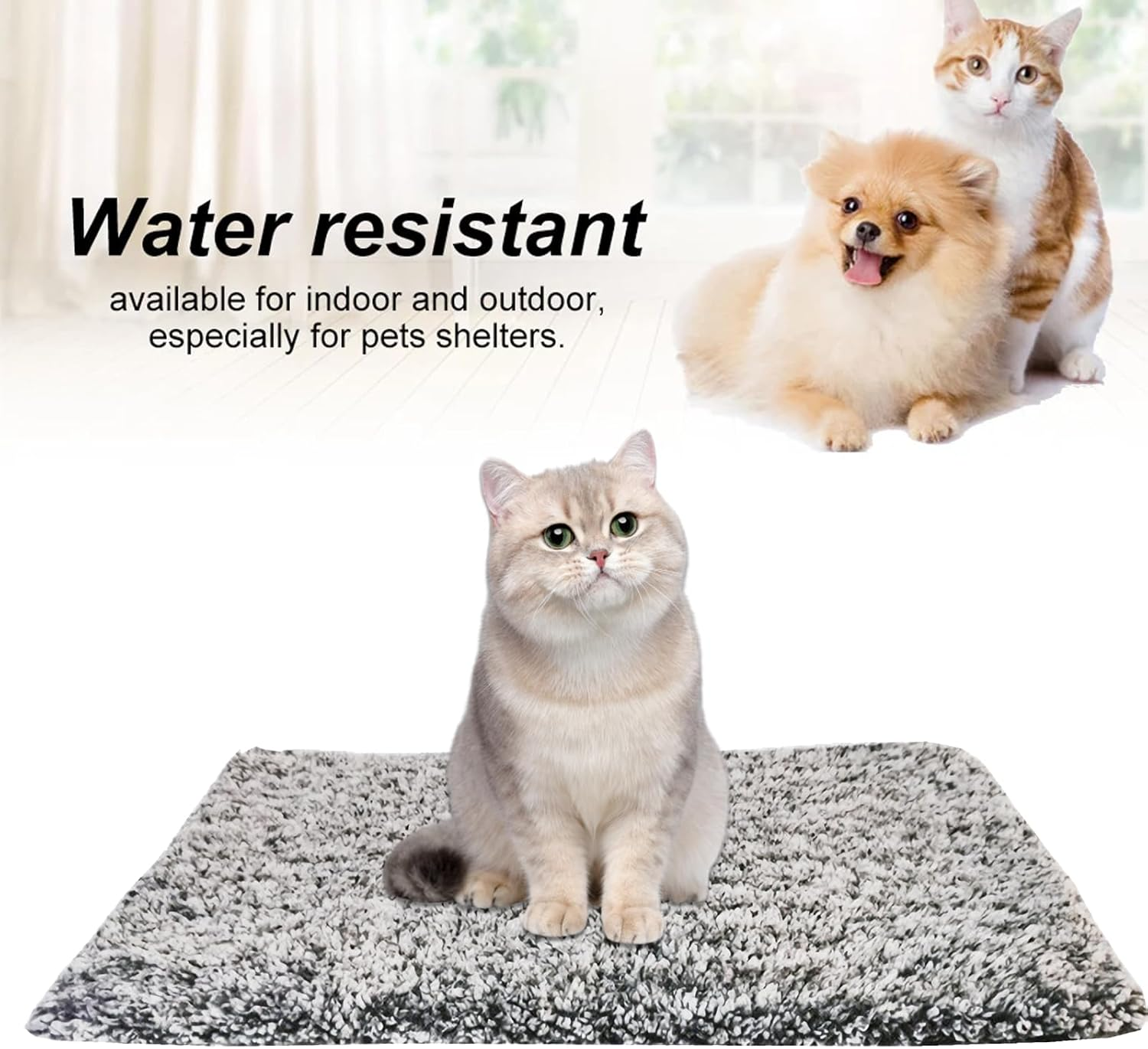 Self-Heating Blanket for Cats and Dogs: Cat Bed Self-Heating Blanket Cat Washable Removable Dog Blanket Fluffy Heat Blanket without Electricity Self-Warming for Cats and Small Dogs (58 X 88 Cm) image number 4