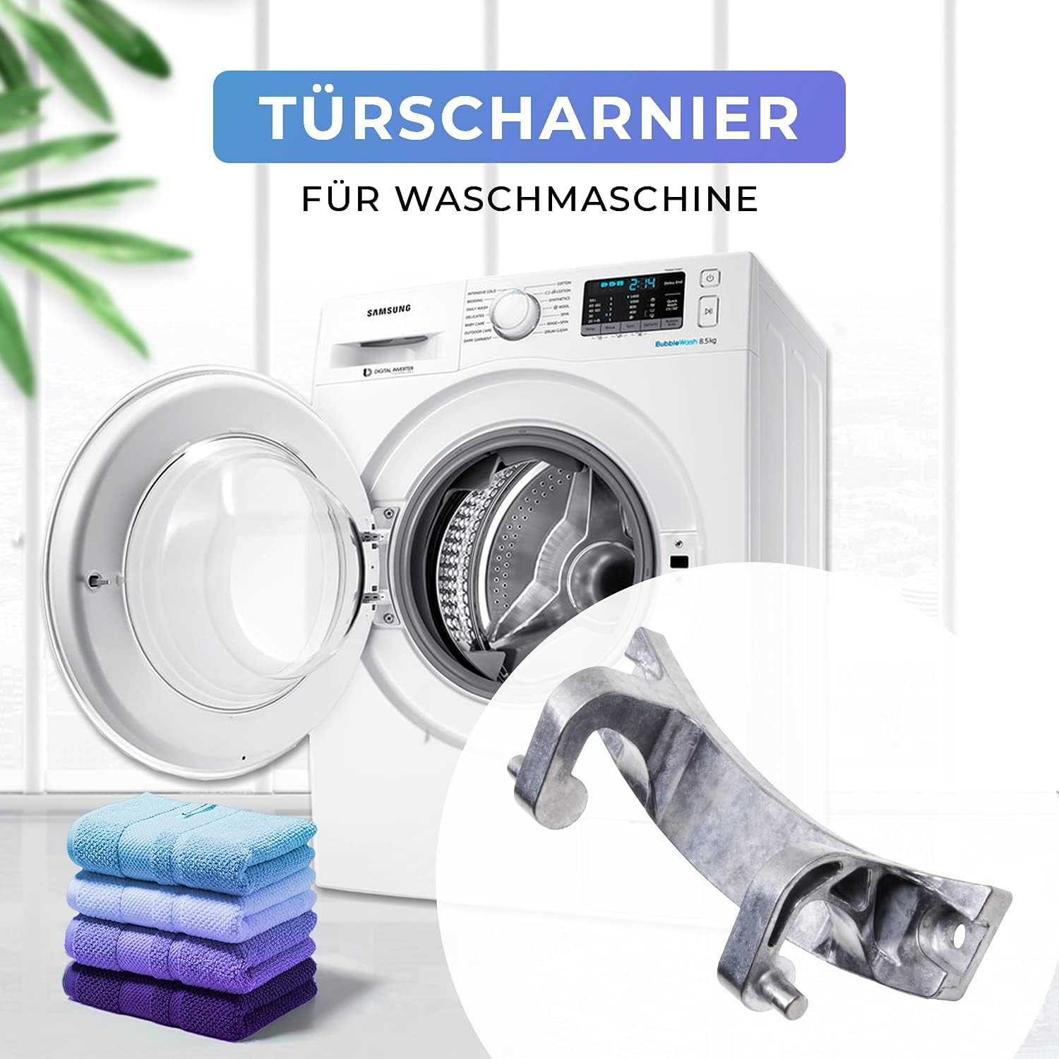 Door Hinge Replacement for Bosch Siemens 171269 00171269 Hinge Front Loading Window Hinge for Washing Machine image number 5