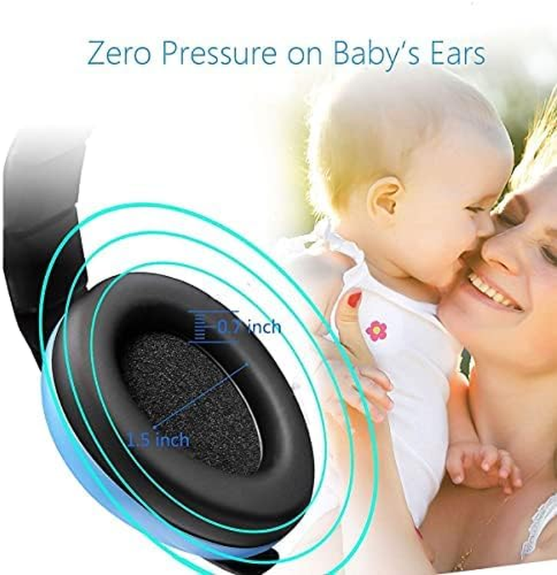 Noise Cancelling Headphones for Kids, Babies Ear Protection Earmuffs Noise Reduction for 0-3 Years Babies, Toddlers, Infant (Blue) - Blue image number 3