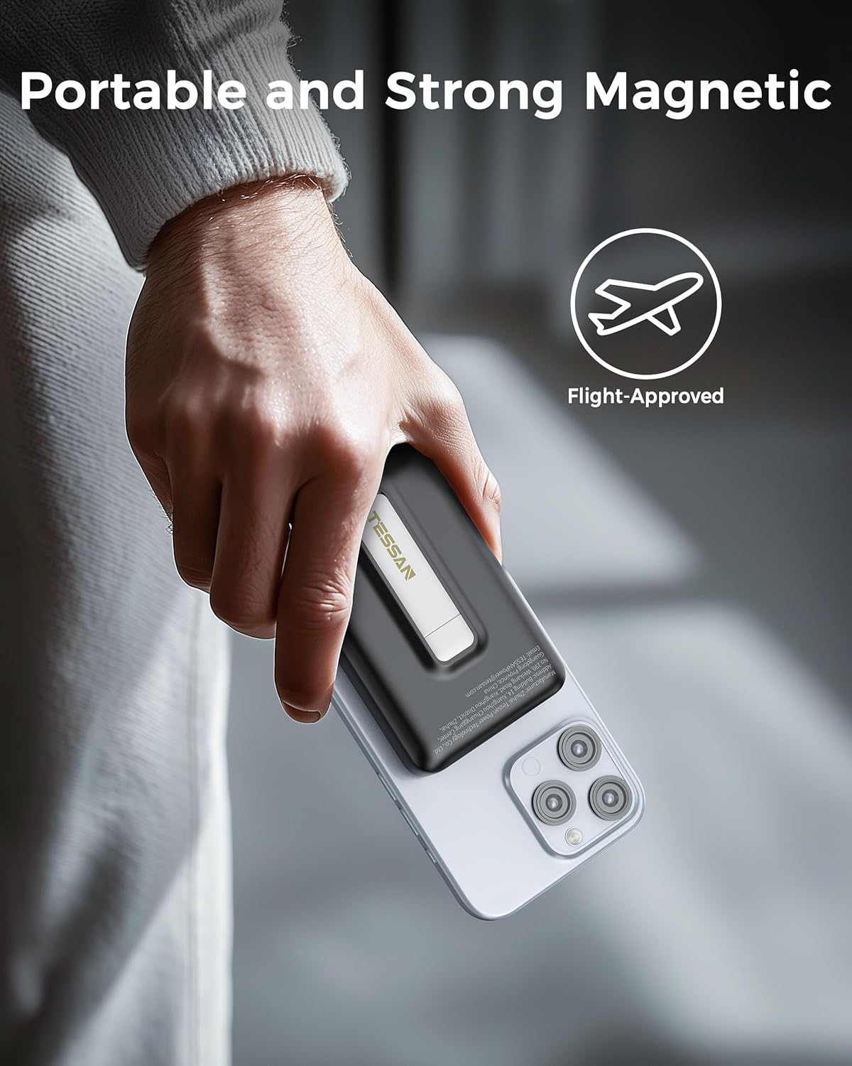 TESSAN Power Bank Magsafe, Qi2 Certified, 10,000Mah Wireless Portable Charger Battery Pack PD22.5W for Magnetic Fast Charging, Compatible with Iphone 16/15/14/13, Samsung, Airpods, Travel Essentials image number 4