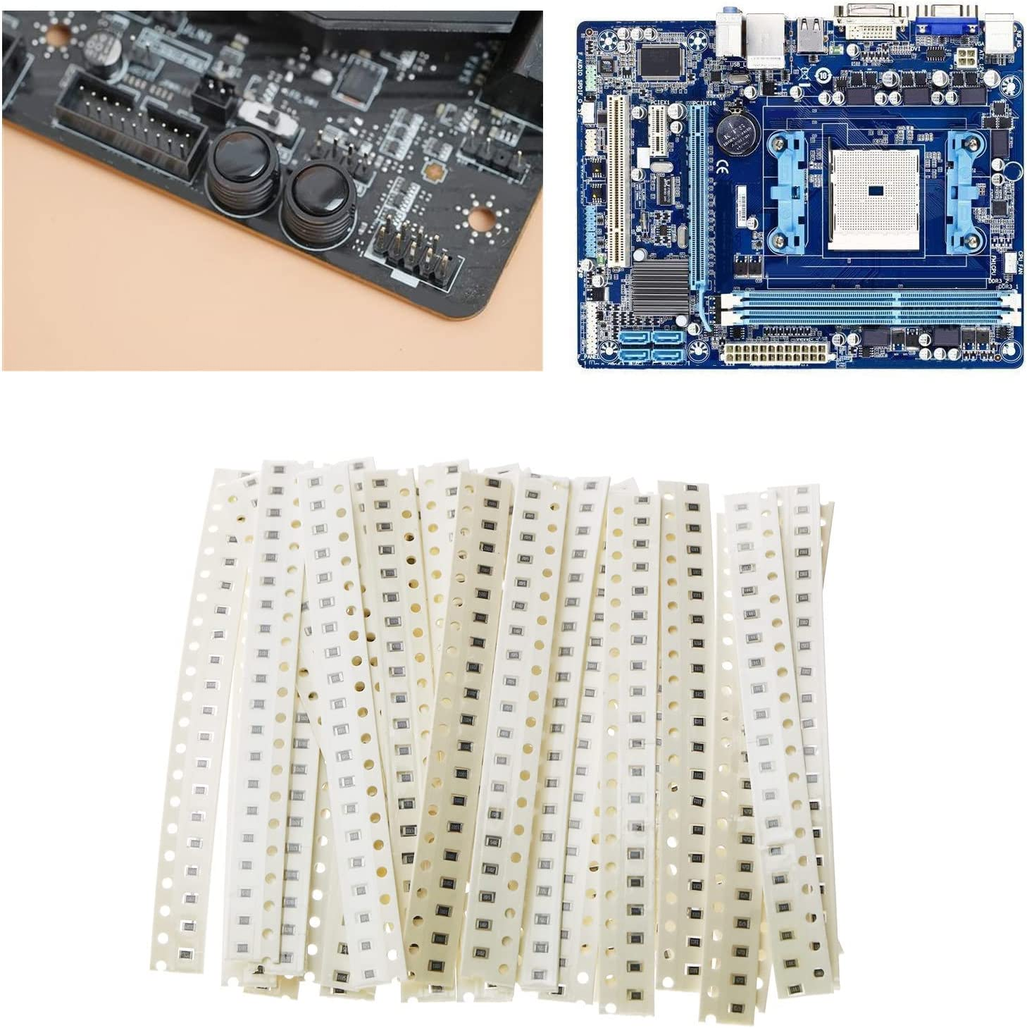 Emsea 660Pcs 33 Values SMD 0805 Resistor Kit SMD Chip Fixed Resistor Assortment Set 0805 1% 0.05W Resistors Assorted DIY Resistor Kit for Repair Tvs LCD Monitors Radios image number 6