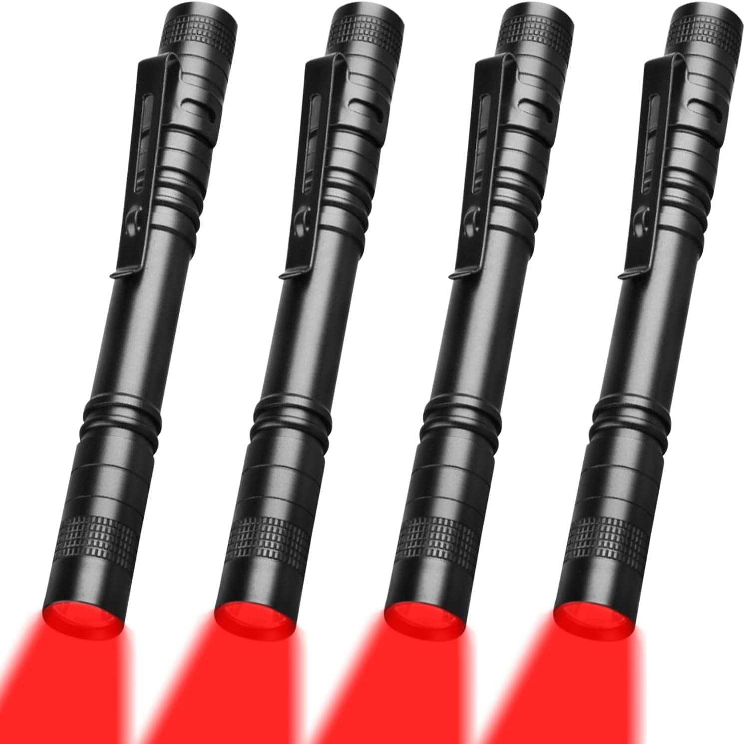 HYVCZP 4 Pcs Red Light Flashlight Red Light Pen Light Flashlight Super Bright Red LED Flashlight Red Torch for Aviation, Astronomy, Night Observation image number 5