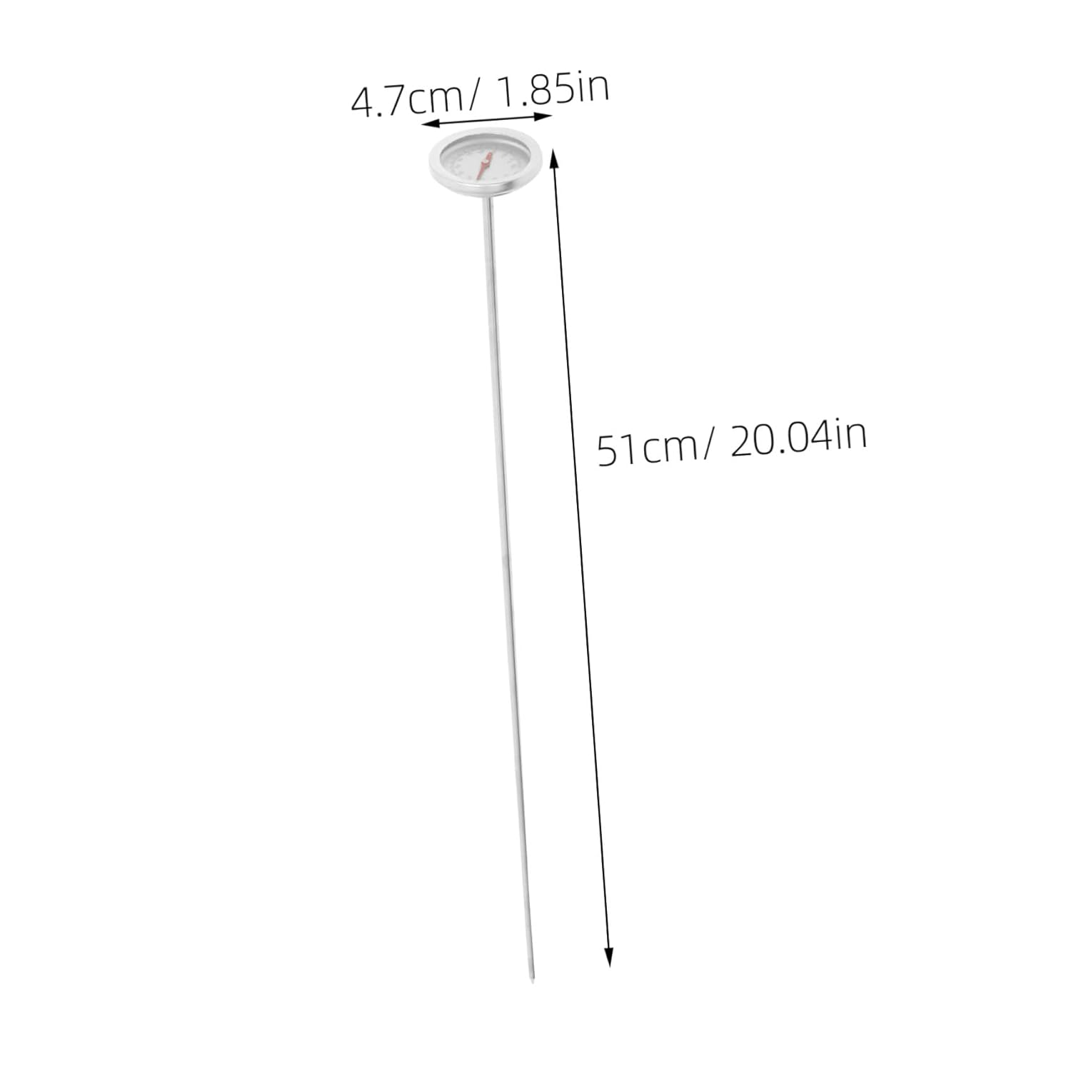 CLISPEED Compost Thermometer Soil Temperature Gauge Stainless Steel Probe for Gardening and Backyard Use Portable Metal Soil Temperature Measuring Tool Outdoor Reusable image number 1
