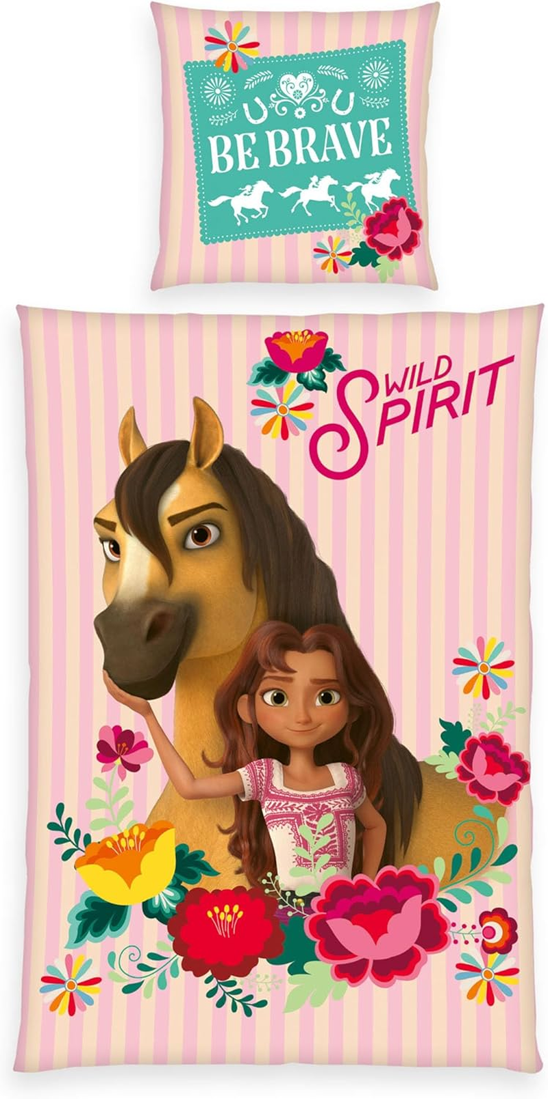 Herding Spirit Bed Linen, Pillowcase Approx. 80 X 80 Cm, Duvet Cover Approx. 135 X 200 Cm, with Button Placket, 100% Cotton image number 2