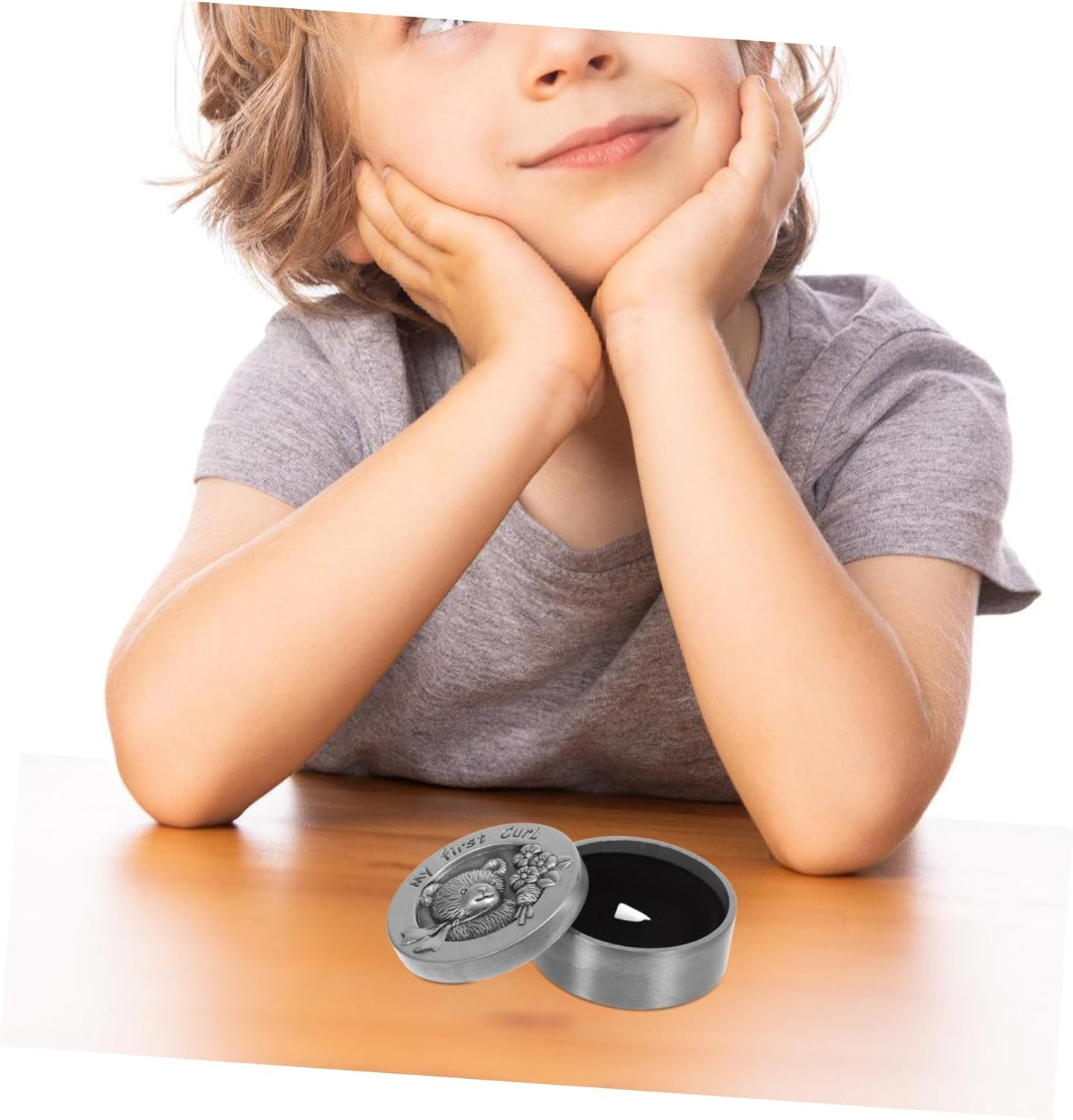 PRETYZOOM First Haircut Keepsake Box Design Baby Haircut Storage Holder Container for Boys and Girls Memory