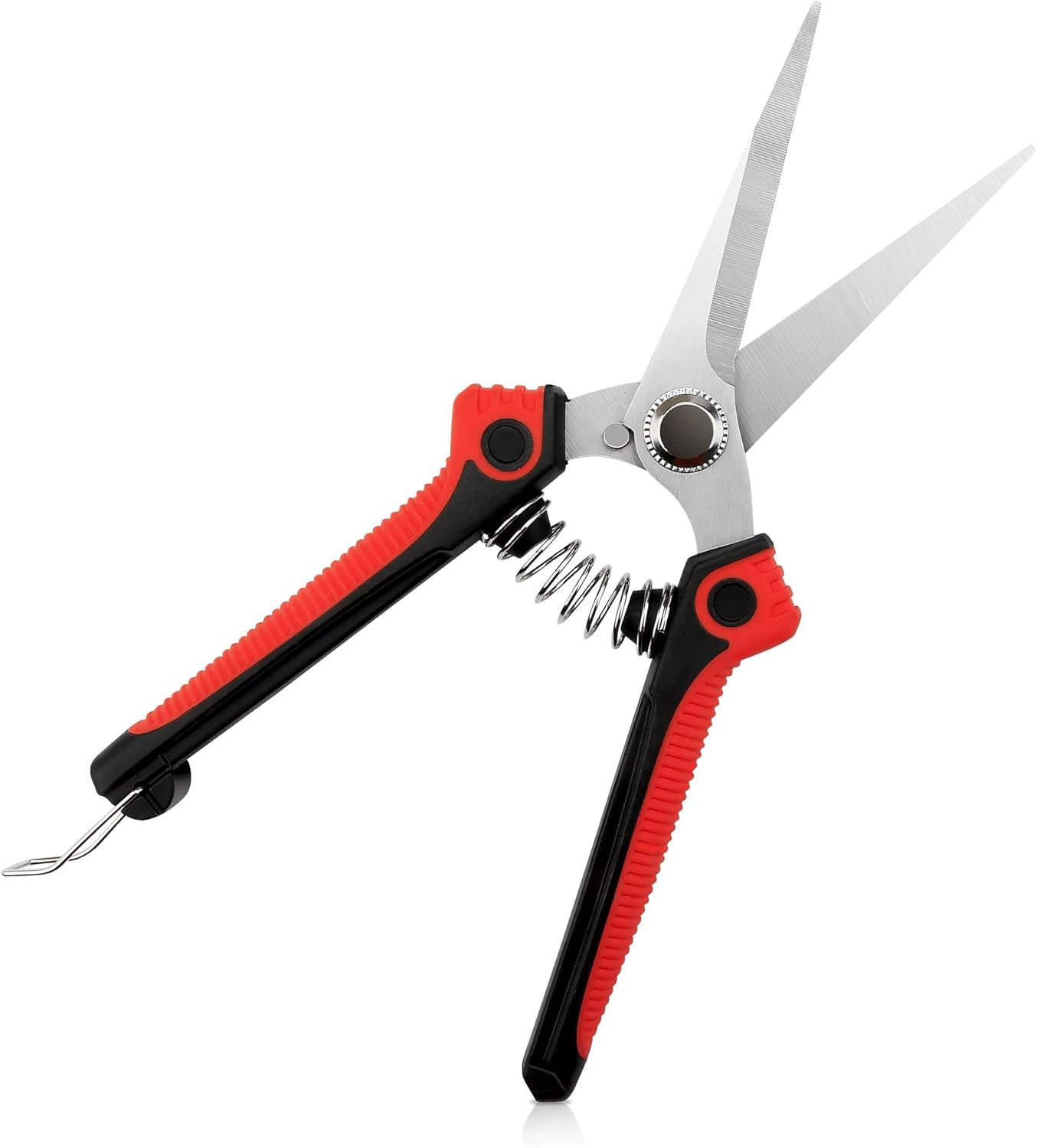 Pruning Shears Steel Blade Garden Shears with Safety Lock, Ergonomic Handles for Tree Trimming, Branch Cutting, Hedges & Plants (Green, 19Cm/7.5")