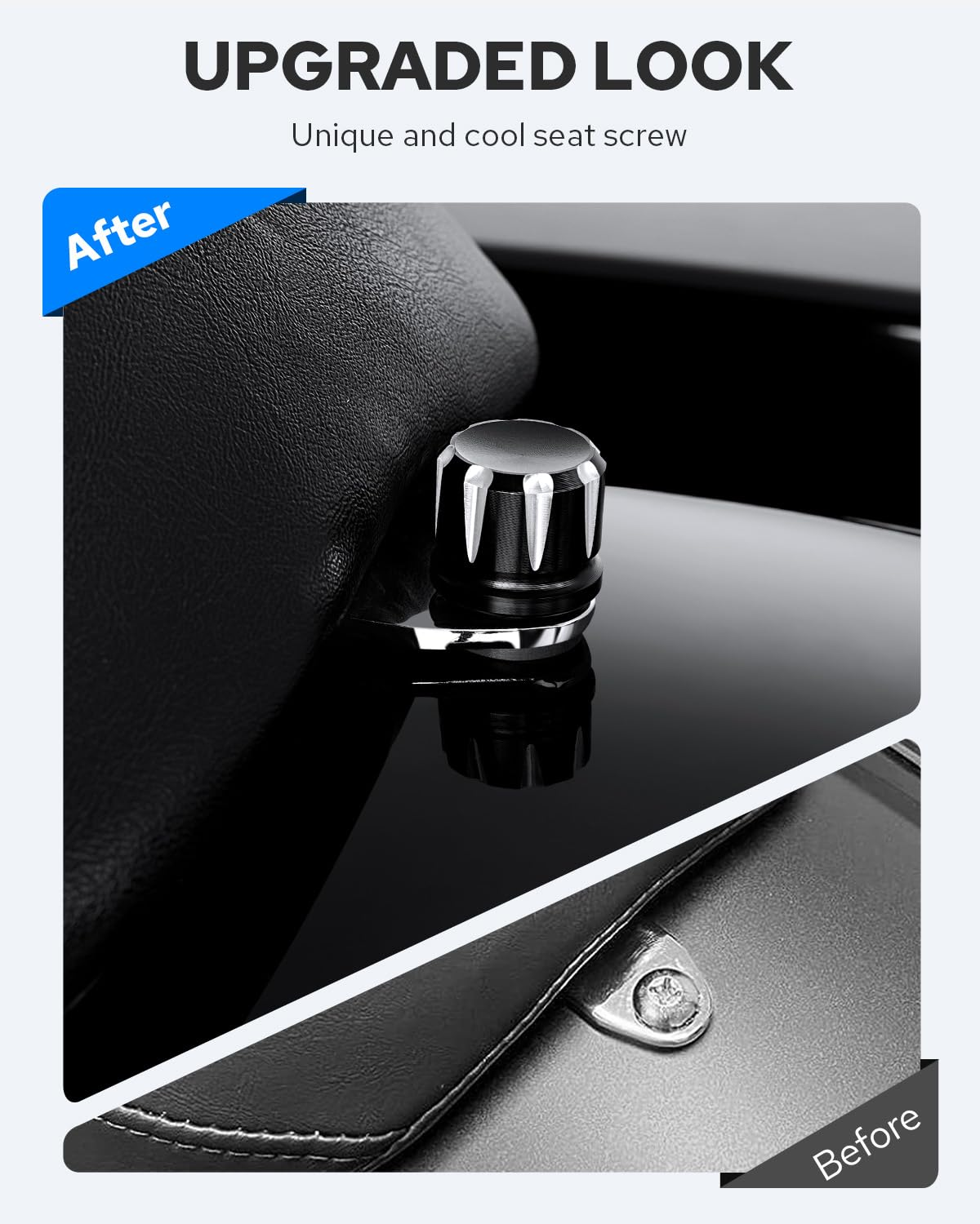 Benlari Black Seat Bolts Fender Mount Screw Compatible for Harley Davidson Touring Sportster Touring Road King Electra Street Glide 1996-2022 image number 4