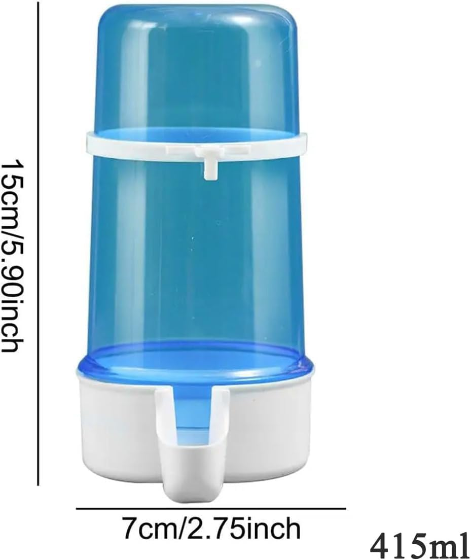 2Pcs Plastic Bird Feeder Parrot Water Feeders Parrot Water Dispenser Pet Bird Plastic Water Clip for Bird Cage Accessories Large Capacity Design image number 4