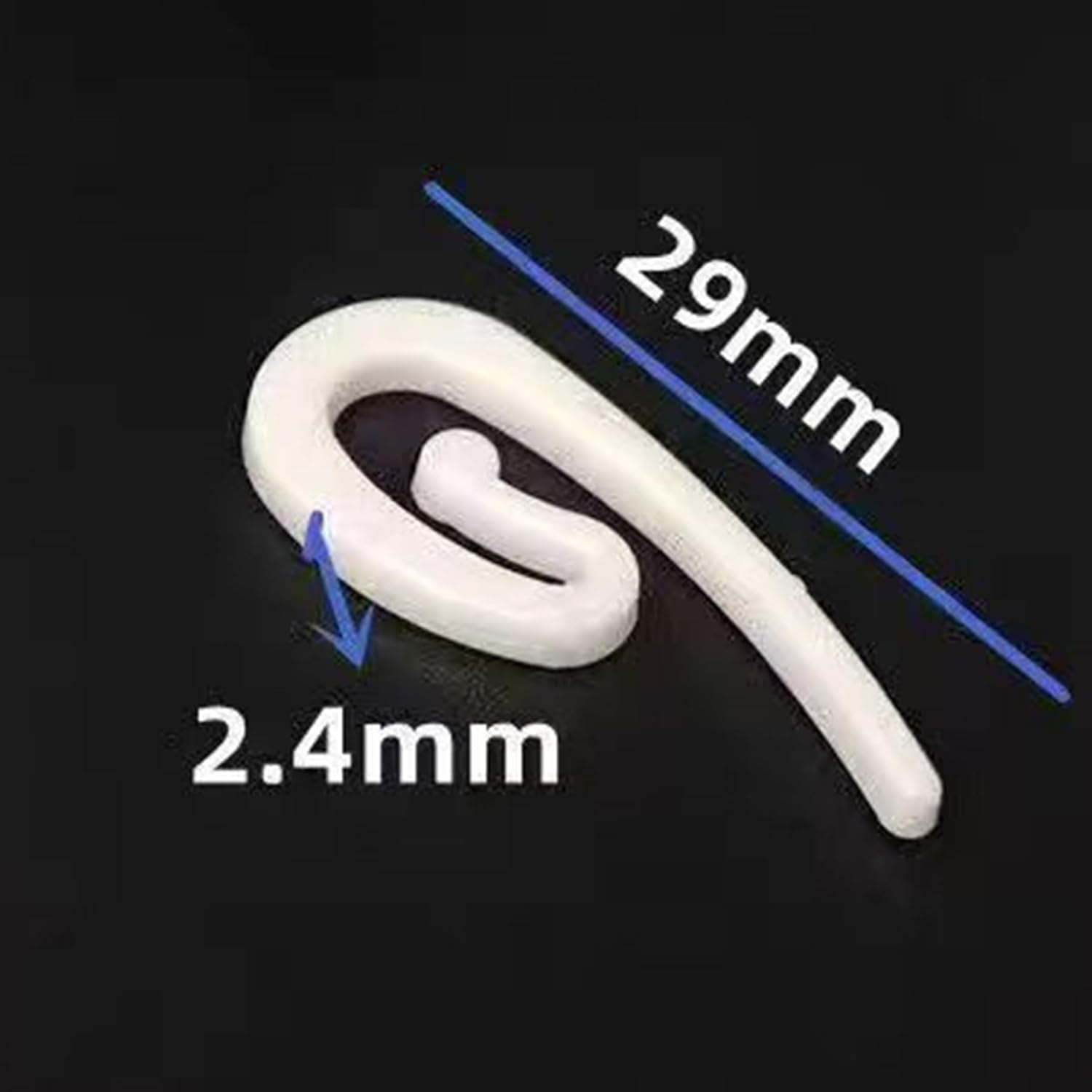 Curtain Hooks &ndash; 100-Pack Plastic Curtain Hooks, 2.8Cm X 1.2Cm, White, Rust-Resistant, Easy to Install and Remove &ndash; for Curtain Rod Rings, Tracks, and Headbands image number 4