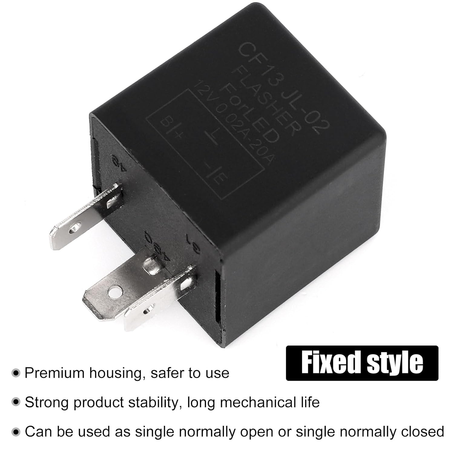 CF13 LED Flasher Relay for Turn Signal, 12V Universal Car Blinker Relay for Fixing Hyper Flash & Turn Signal Flickering, Compatible with Cars Trucks Suvs image number 1