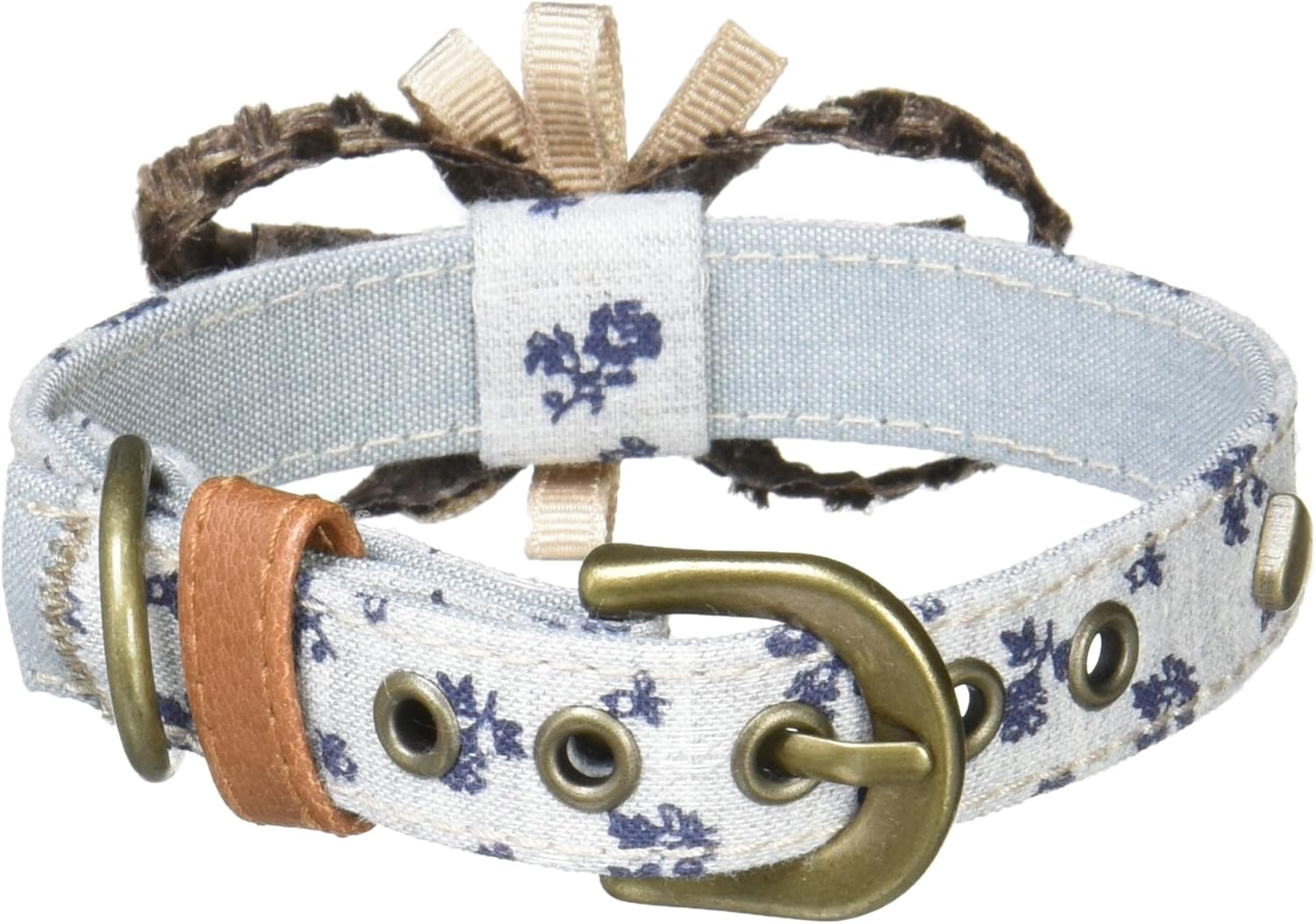 Zaya Dog (Zaya Dog) ZD10013-2 Collar Loop Flower M Blue image number 1
