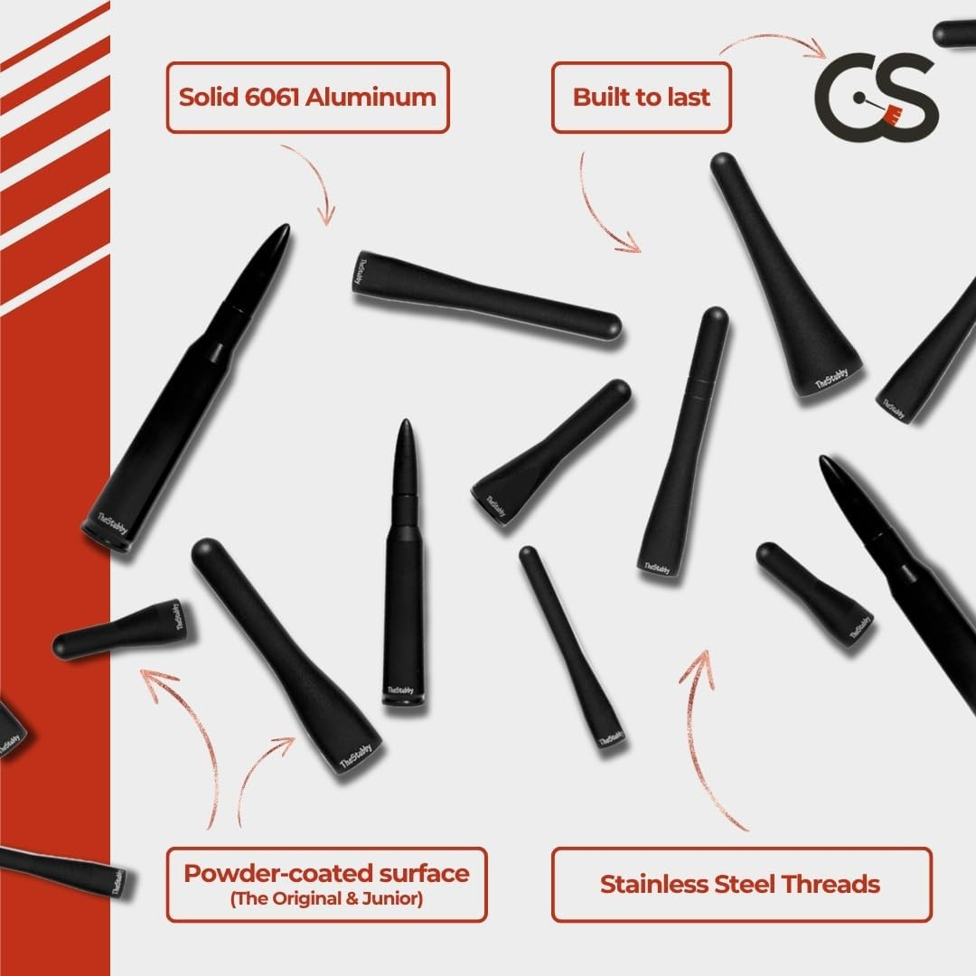 Cravenspeed Stubby Jr Antenna Compatible with Ford Ranger 2019-2025 | 2 Inches | Short Antenna Replacement | Made in the USA image number 1