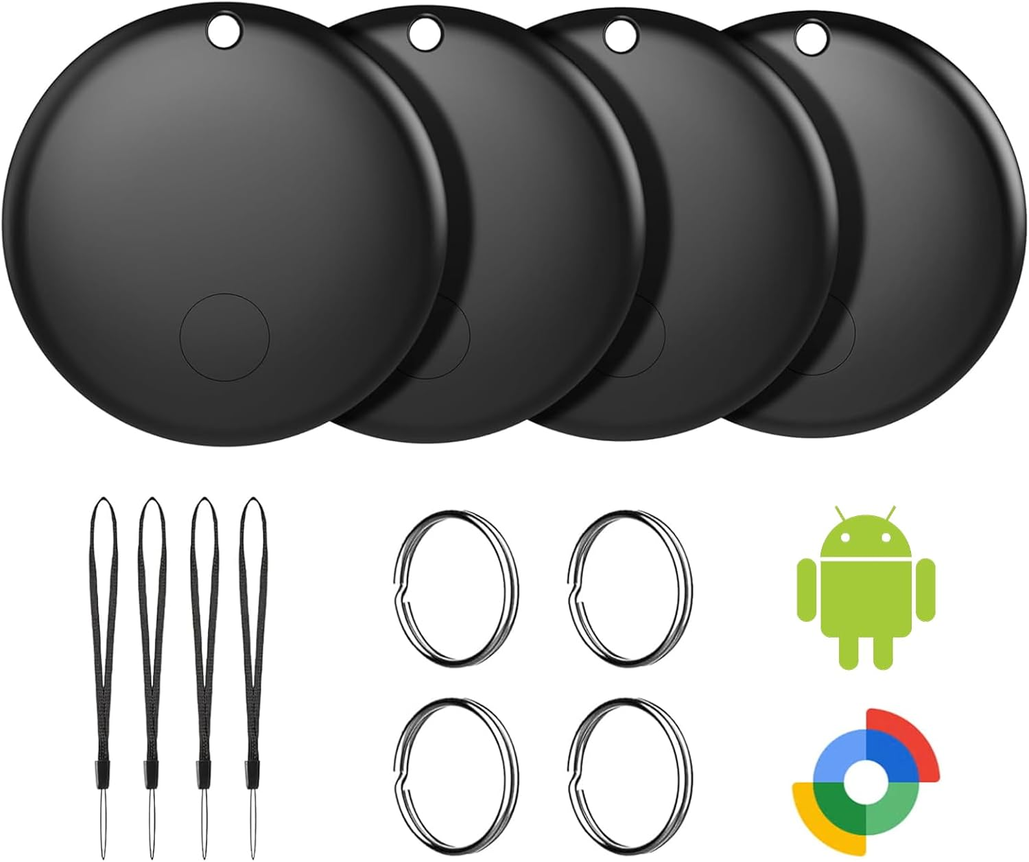 Ixtra Air Tags for Android, Bluetooth Smart Tags for Android (NOT for Ios or Huawei), Luggage Tracker Works with Google Find My Device App, Key Finders Item Locator for Keys, Wallets,Suitcases,Pet