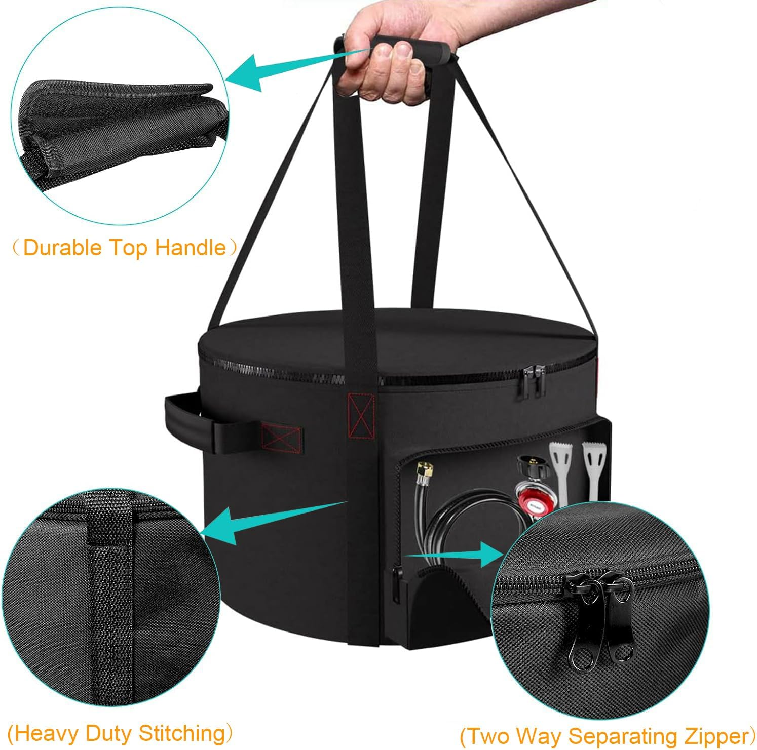 Carry Bag Fits for EAST OAK Fire Pit 17'' Smokeless Fire Pit (21" Firepit Bag) image number 1