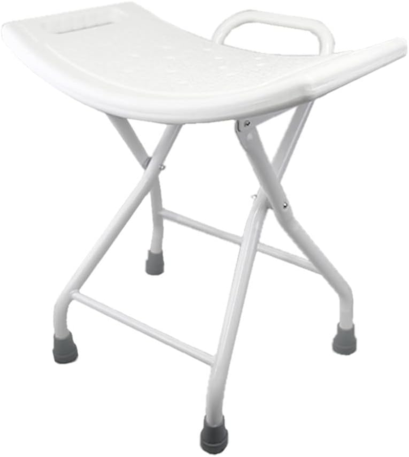 Foldable Steel Shower Chair W/Handle Stool Seat Bench Safety Aid Elderly image number 1