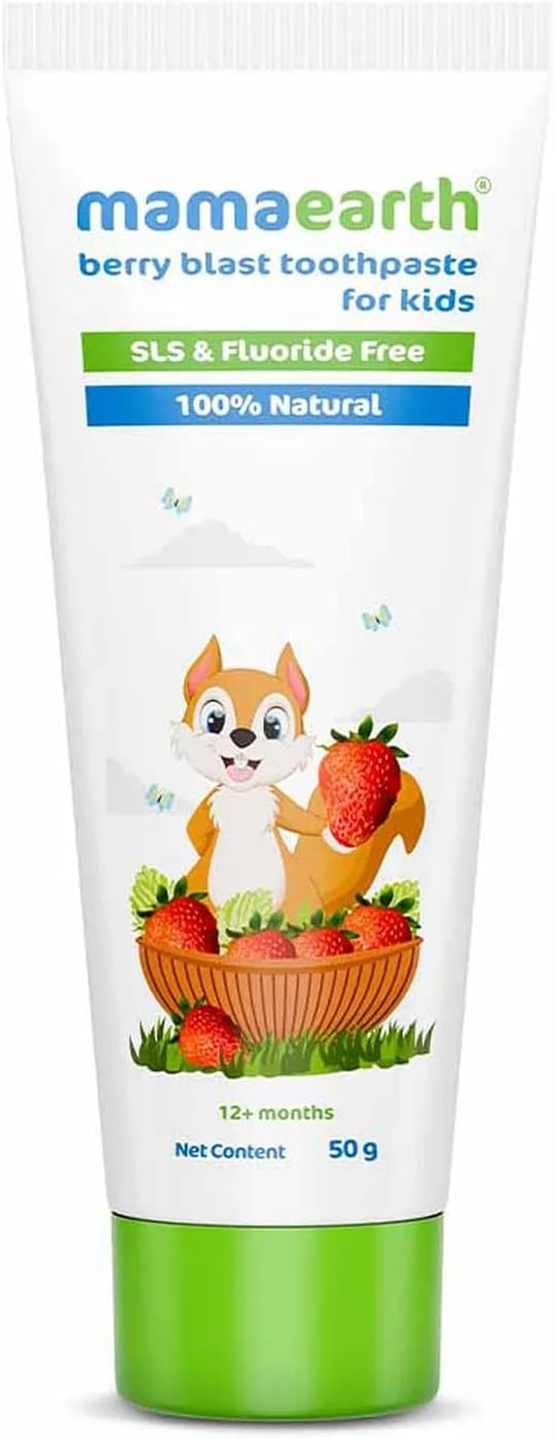 Mamaearth 100% Natural Berry Blast Toothpaste for Kid'S 50 G image number 1