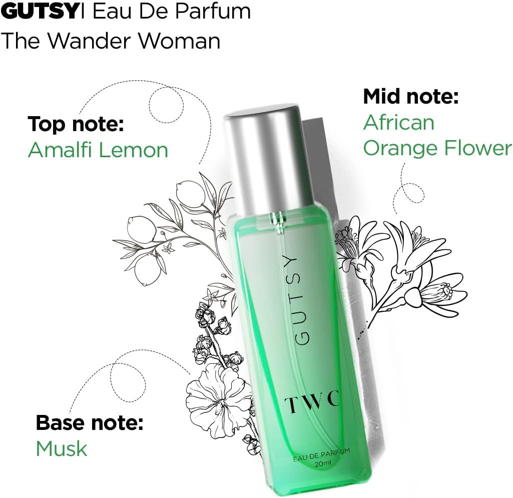 The Woman Company Specially Curated Perfume Gift Set 4*20Ml Vibe Tribe, Luxury Long-Lasting Fragrance, Bawsy for Office Going, Classy Date, Gutsy Outing, Sassy Party for Women & Girls - Citrus, Spray image number 6