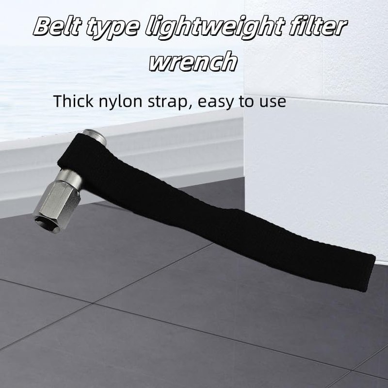 XINYUICEAN Oil Filter Strap Wrench Heavy Duty Strap Filter Removal Wrench for Industrial and Car Maintenance image number 5
