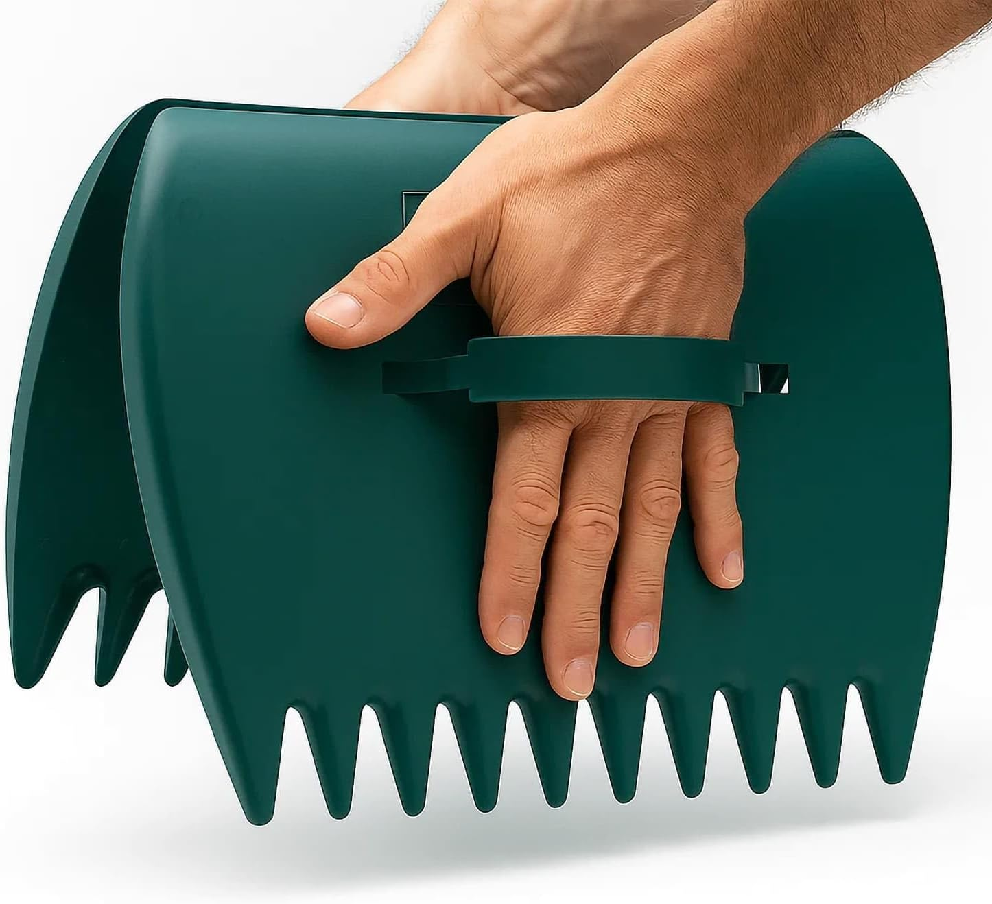 CKB LTD Leaf Grabbers Set of 2 Scoops - Large Lightweight Plastic Hand Held Rakes for Leaves, Grass, Garden Rubbish, Yard Waste - Heavy Duty & Easy to Use Cleaning Tool Scoop image number 3