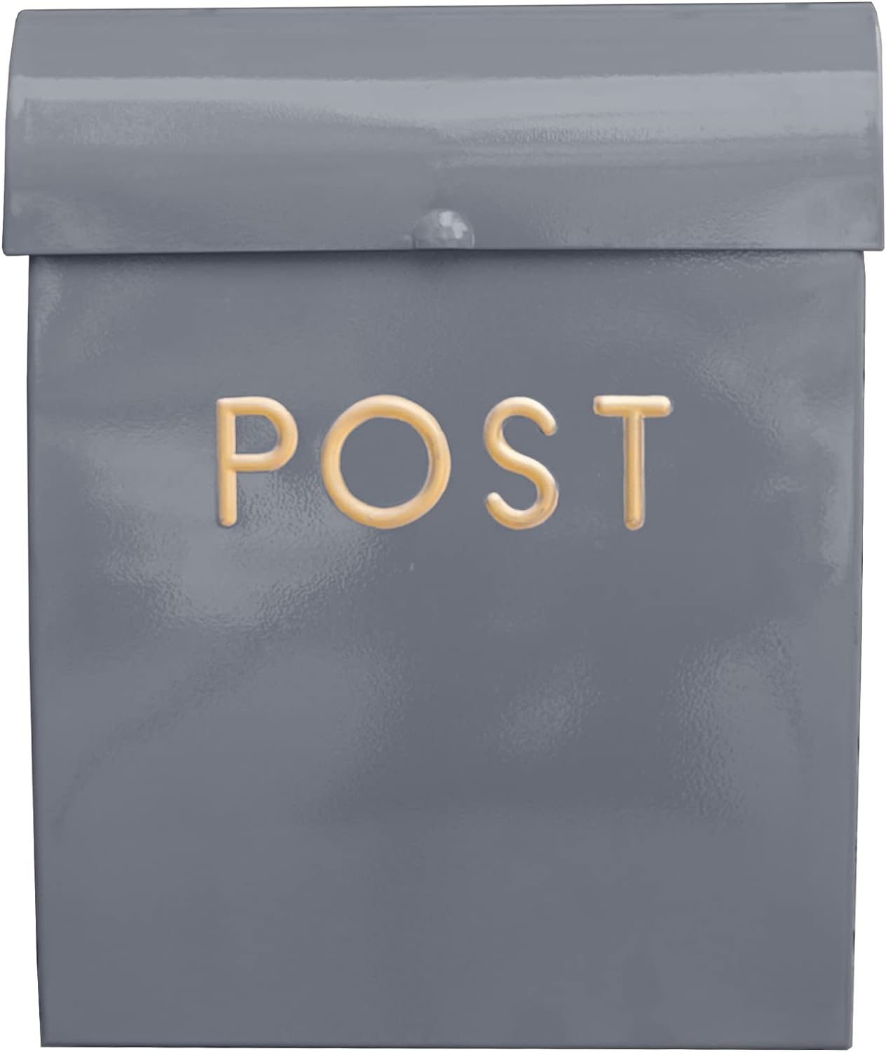 Assorted Collections Grey Post Box Wall Mounted Letterbox with Easy Access No Lock for Outdoor Use - Weatherproof and Durable Mailbox Easy Installation, Strong Construction (Large) image number 2