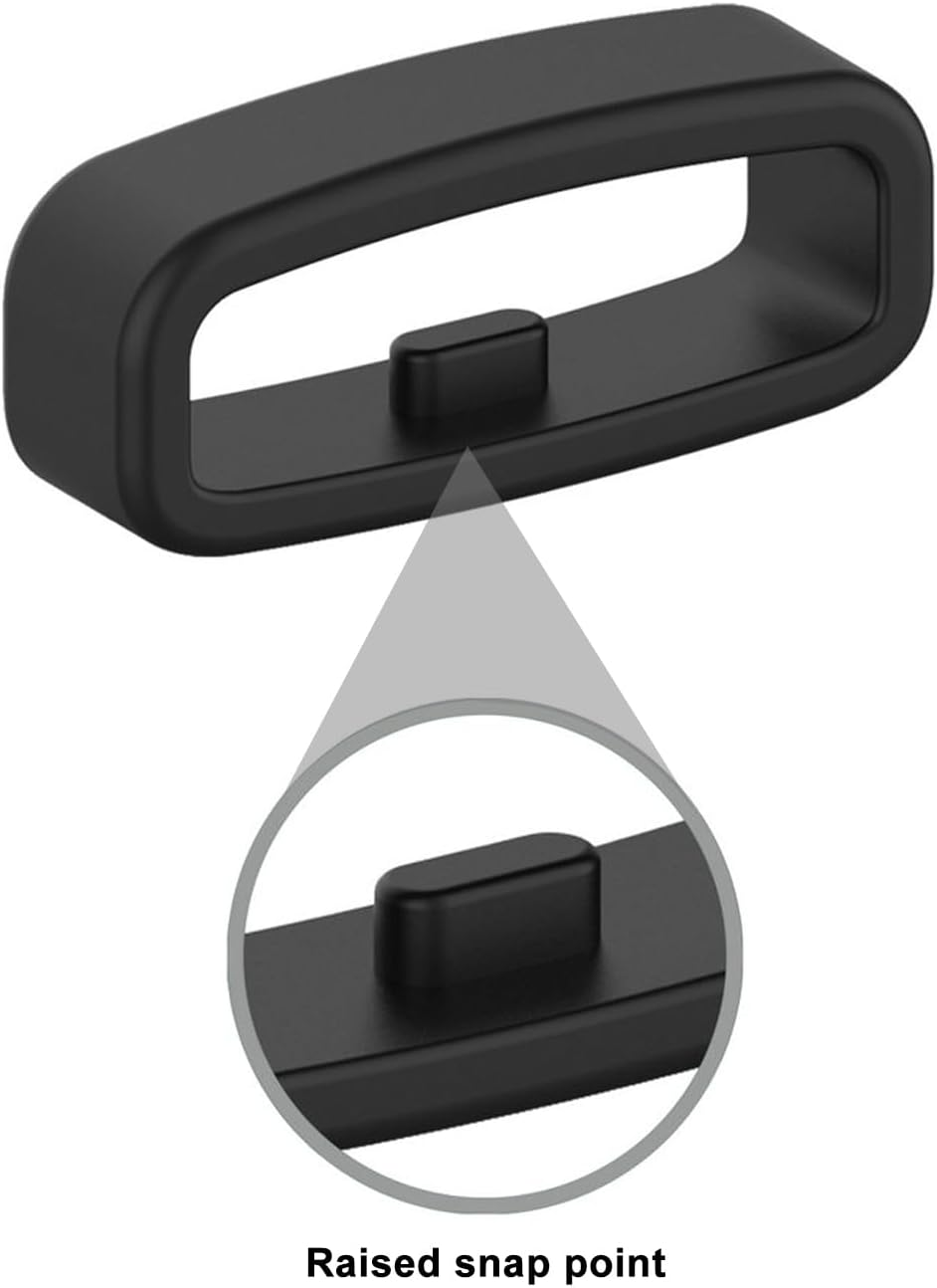 Fantek 10Pcs Watch Strap Holder Loop, Silicone Watch Band Keeper Retainer Fastener Ring Parts for Smart Watch Band Wristband Replacement