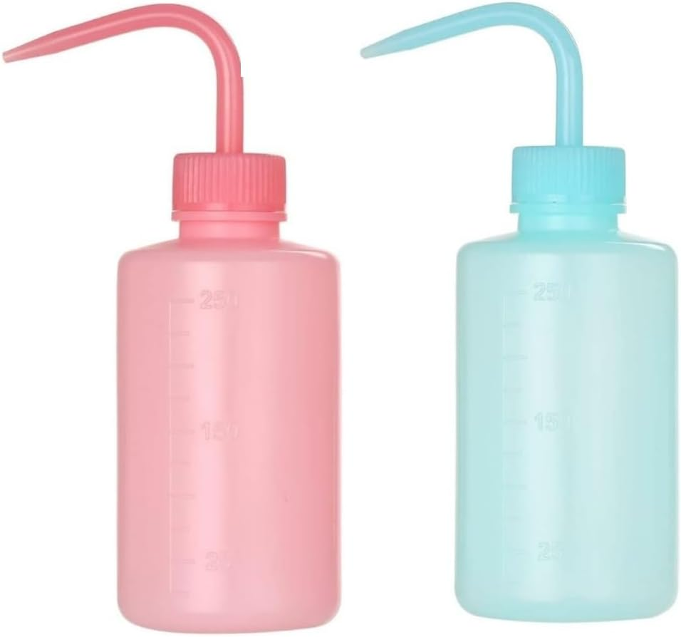 2 PCS 250Ml/8Oz Wash Bottle Watering Tools, Economy Plastic Squeeze Washing Cleaning Bottle with Narrow Mouth Scale Labels for Succulent Irrigation image number 3