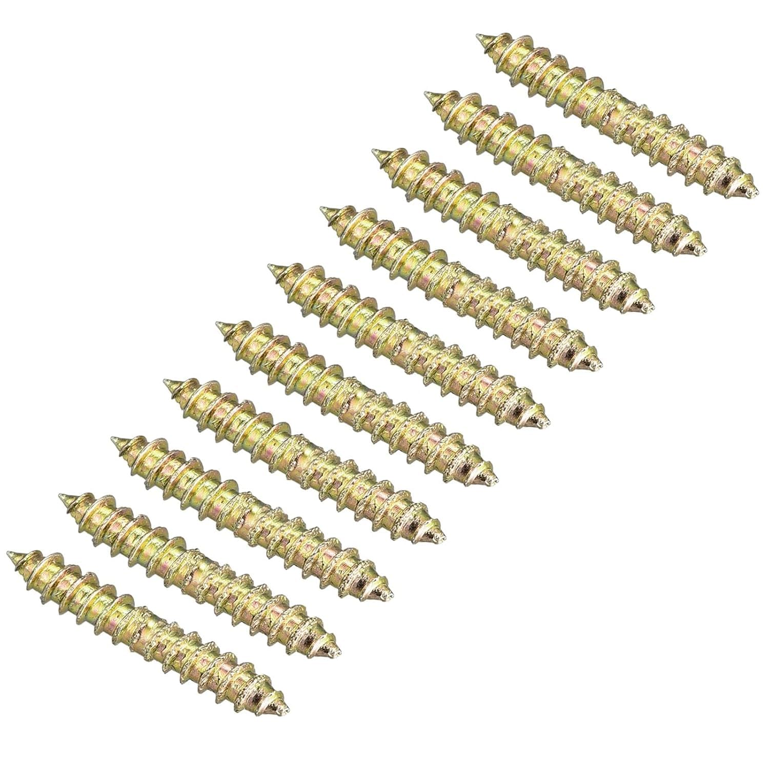 12PCS Double Ended Screw, Hanger Bolts, Double Pointed Head Self Tapping Wood Screws, for Wood Connecting、Furniture Fixing image number 2