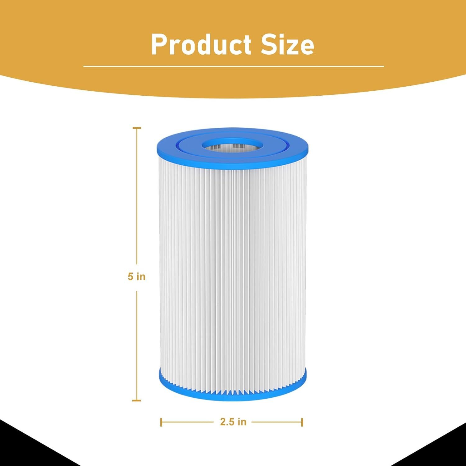 Cold Plunge Filter 20 Micron 5" X 2.5" Water Filter Replacement Cartridge Compatible with Any Cold Plunge System Ice Pod Ice Bath Filter (12-Pack) image number 1