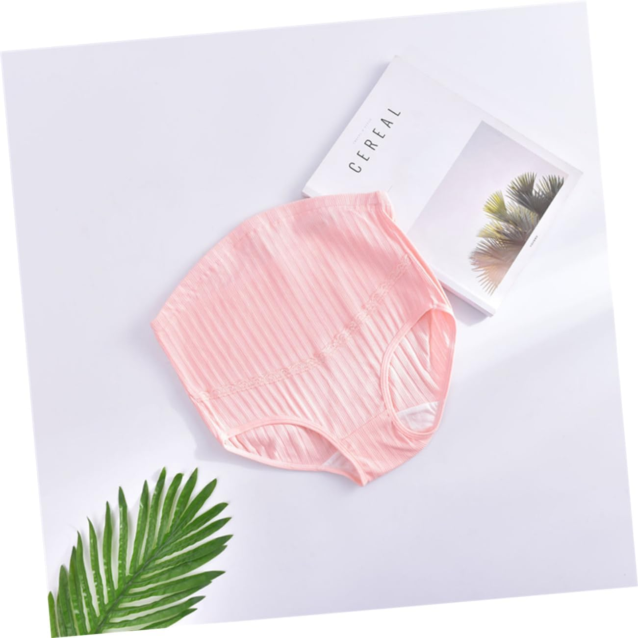 FOMIYES 3Pcs High Waist Cotton Maternity Panties with Adjustable Stomach Lift Splice Design Soft Breathable Pregnancy Underwear for Pregnant Women Dark Grey Light Skin Pink image number 3