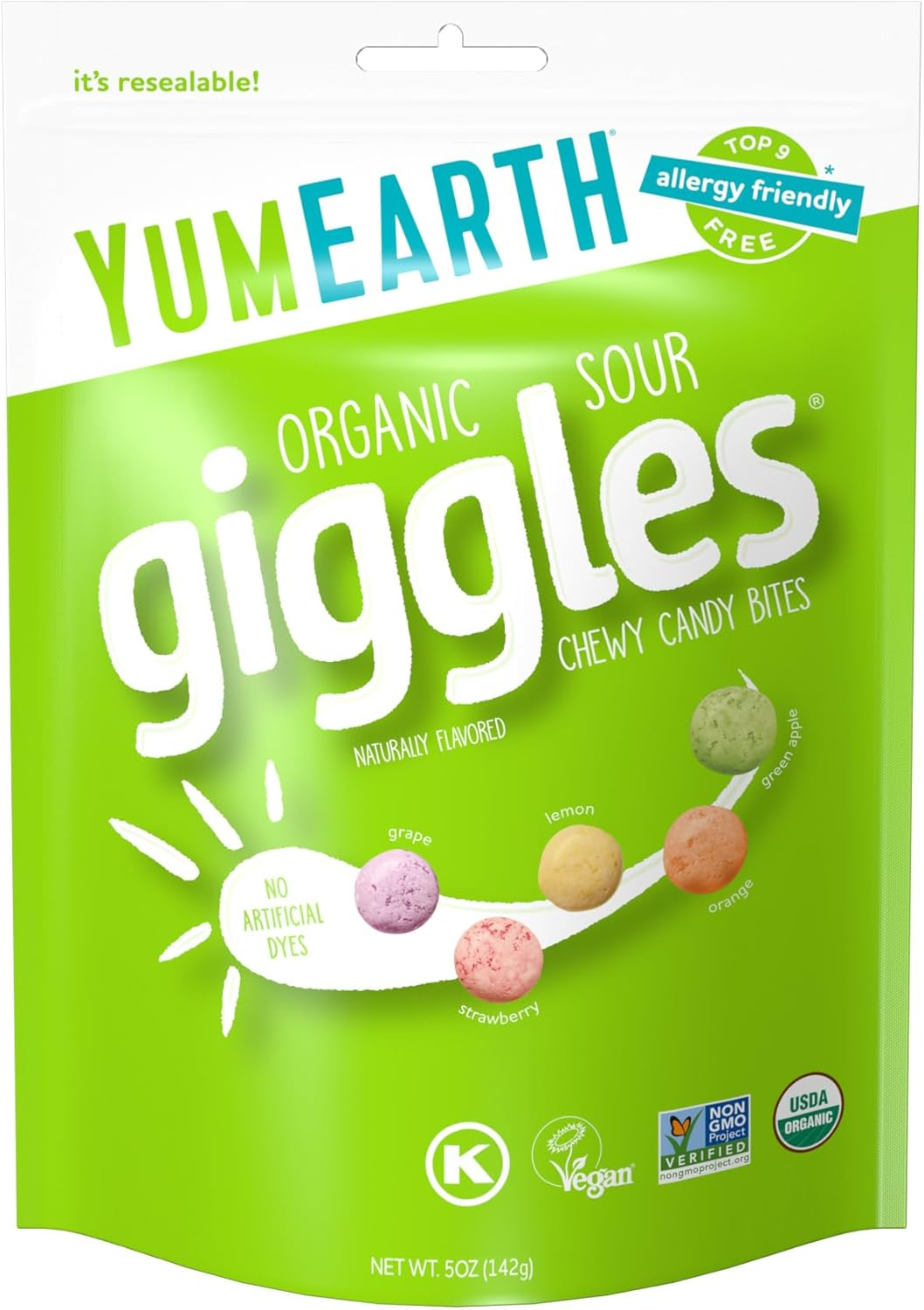 Yum Earth Organic Sour Giggles 142 G image number 4