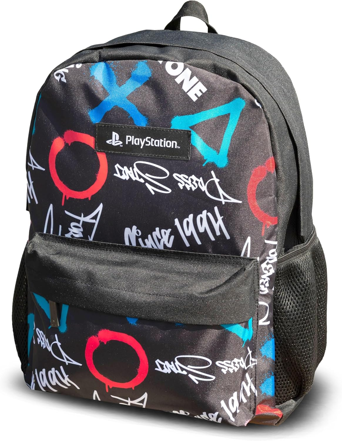 Playstation Unisex Kids Backpack Black | Zipper Design - Multiple Compartments - Durable Back to School Material for Carrying Books | Logo