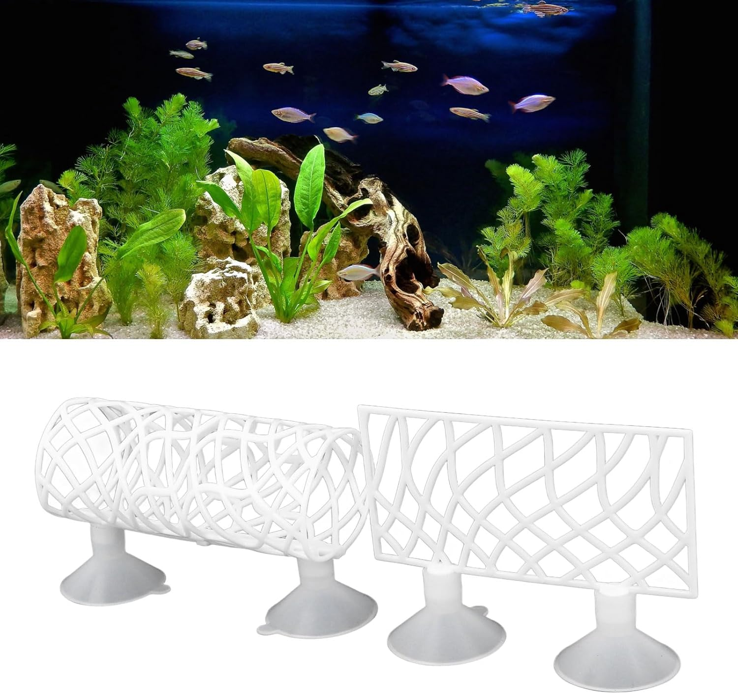 Betta Fish Tunnel, Safe Hollow Design Betta Sleeping Tube Betta Tunnel Swim Tube, Shrimp Guppies Hideout Betta Shelter Toys, Betta Fish Tank Accessories Decorations (White) image number 1