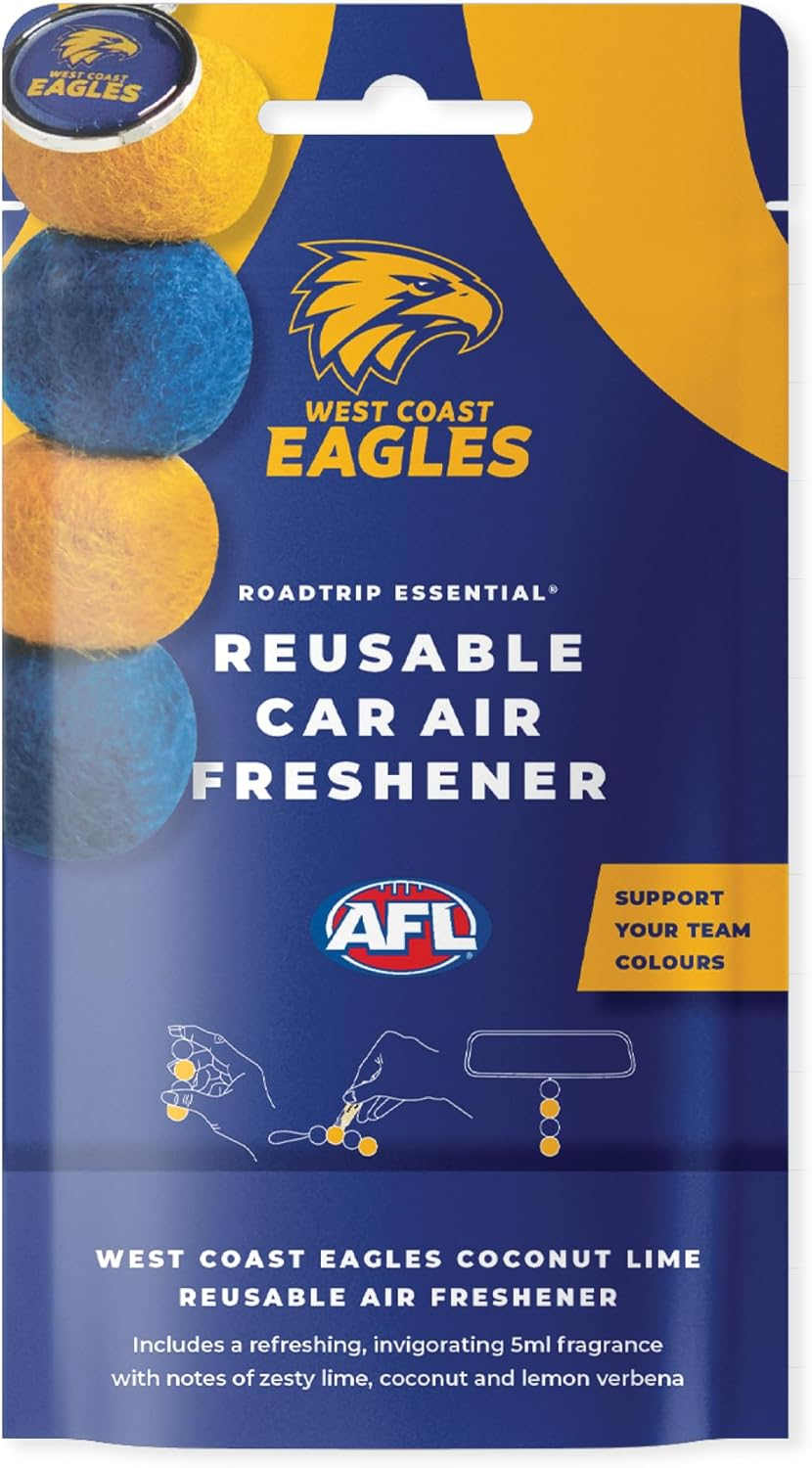 Roadtrip Essential West Coast Eagles Reusable Car Air Freshener Set image number 1