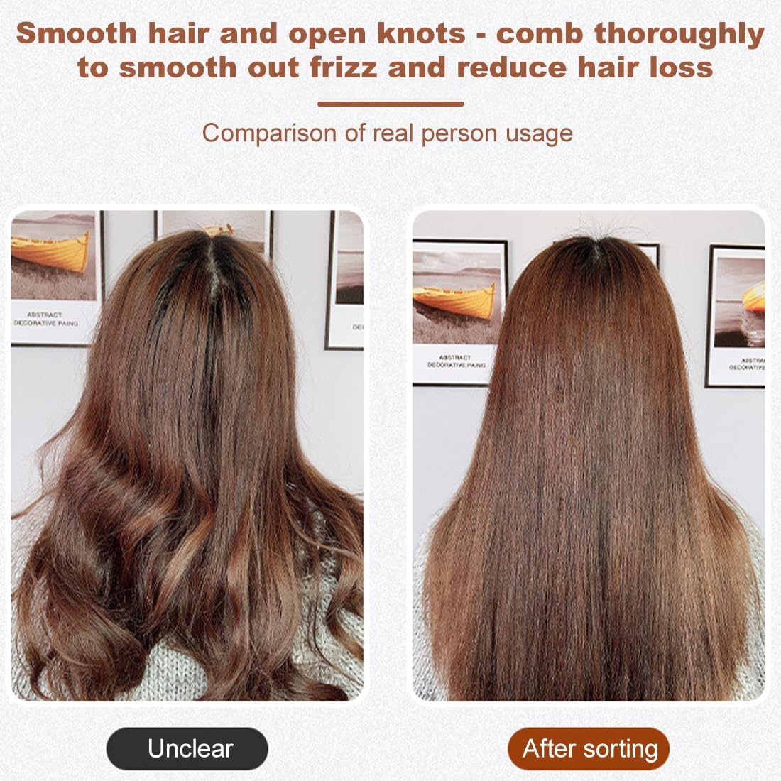 Wooden Comb, Wooden Comb for Curly, Hair Comb Made of Wood, Antistatic and Barrier-Free Handmade image number 3