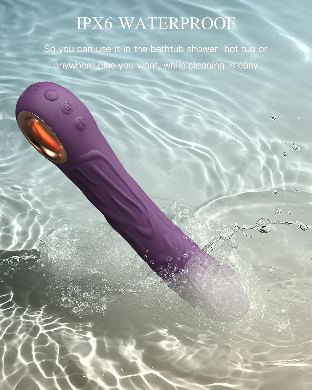 Sex Toys for Women, G Spot Vibrator Dildo with 10 Powerful Vibration Mode Clitoris Stimulator Vibrating Machine, Waterproof Adult Sex Toy for Women or Men (Deep Purple) image number 6