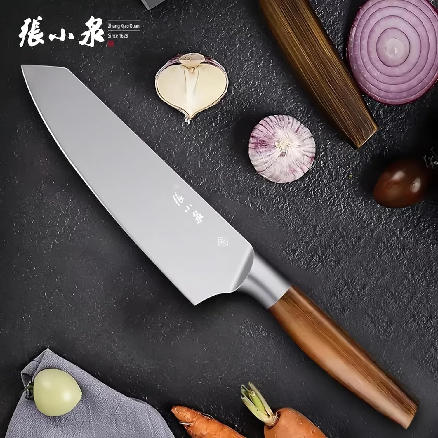 ZHANG XIAO QUAN since 1628 3-Piece Culinary Knife Set - Professional Chef'S Knife, Robust Cleaver & Powerful Bone Chopper - Cleaver Knife image number 3
