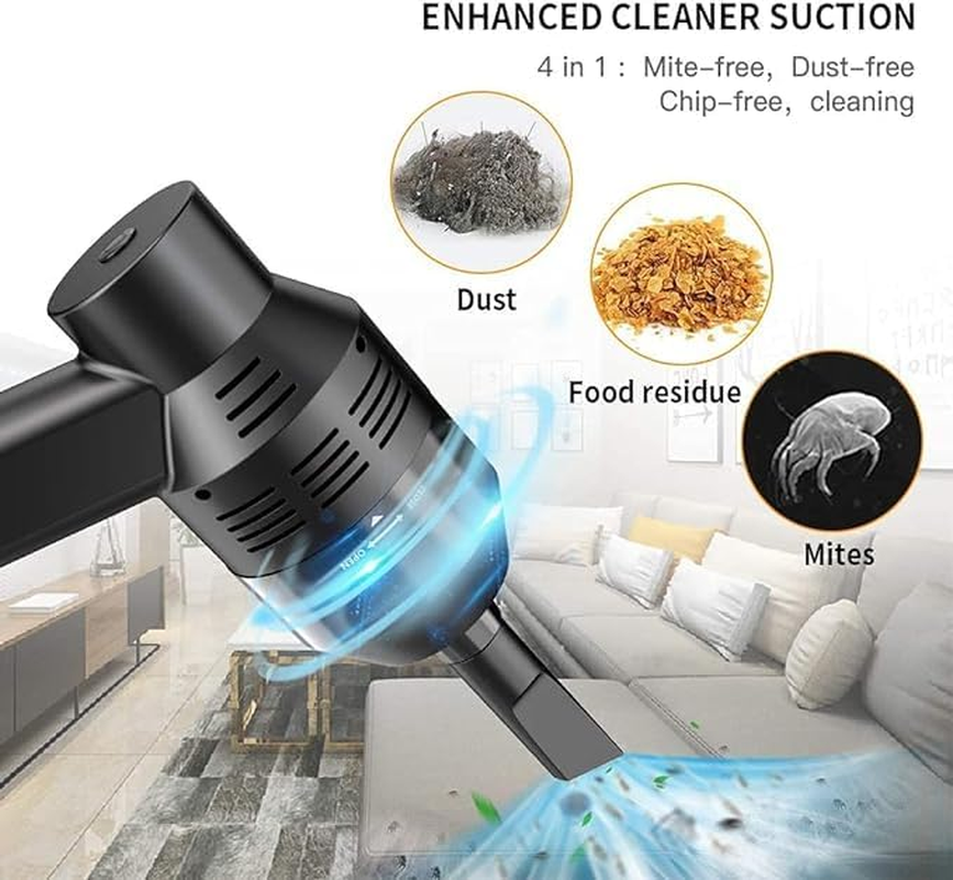 Sunblue Portable Mini Electric Vacuum Cleaner &ndash; USB Rechargeable Keyboard and Car Vacuum Cleaner, Ideal for Dust, Crumbs, and Scraps &ndash; Perfect for Laptop, Computer, Kitchen, and TV Satellite Boxes