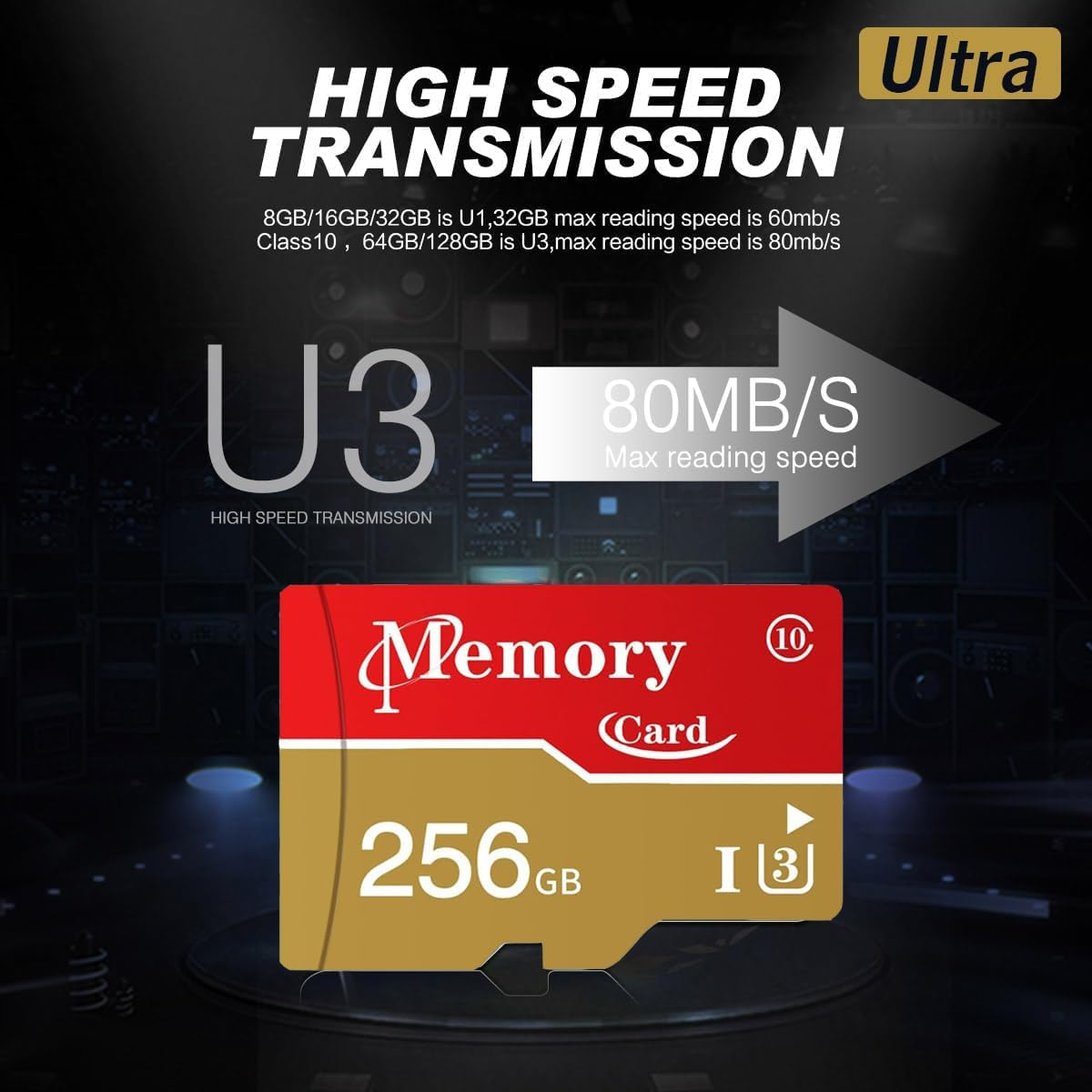 2 Pack Micro Card 256GB TF Card C10/UHS-I/A1 Transflash Card for Camera, Smartphone, Tablet, Drone with 2 Adapter image number 5