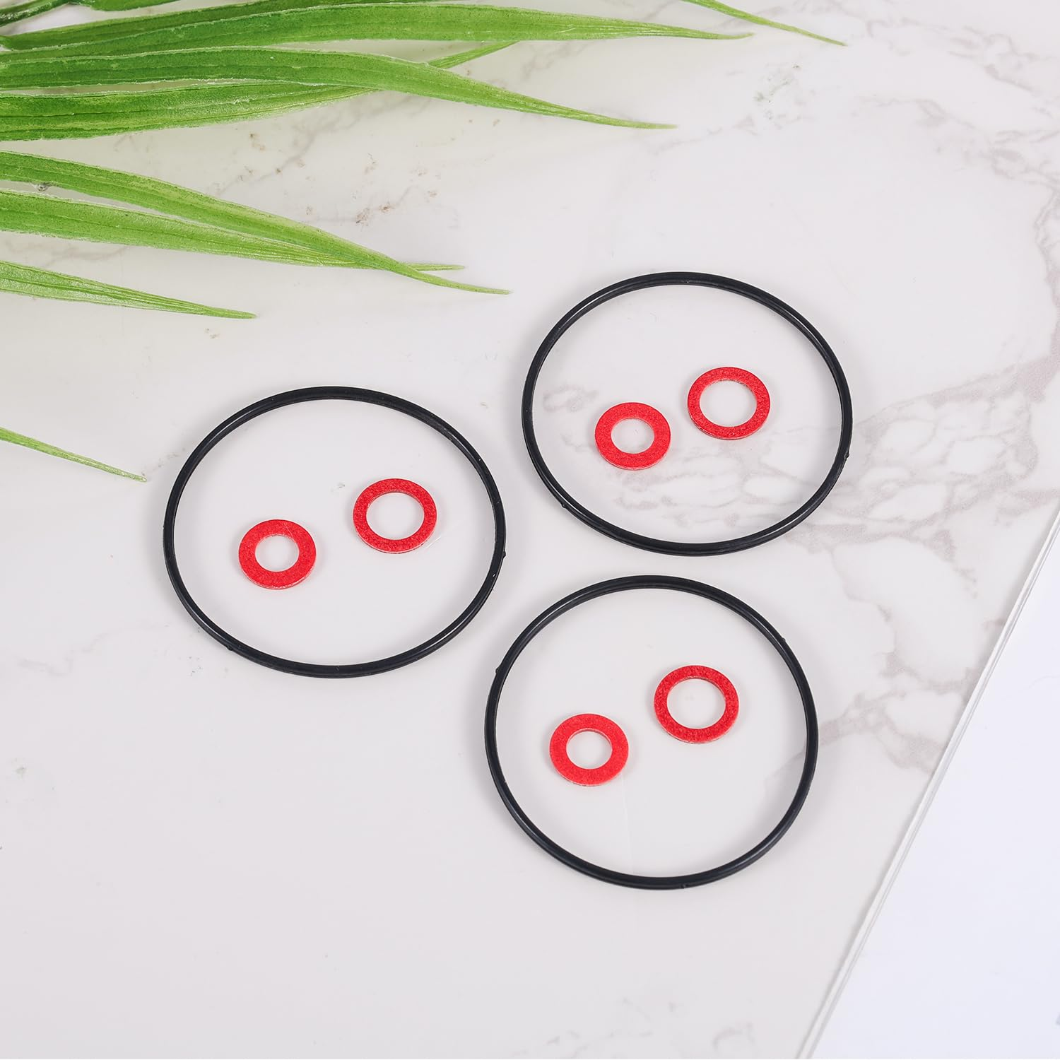 9Pcs Carburetor Float Bowl Gasket Kit, Bowl Gaskets and Bolt Washer Lawnmower Gaskets Parts Accessories Replace for GX120 GX160 GX200 GXV120 GXV140 GXV160 Engine image number 6