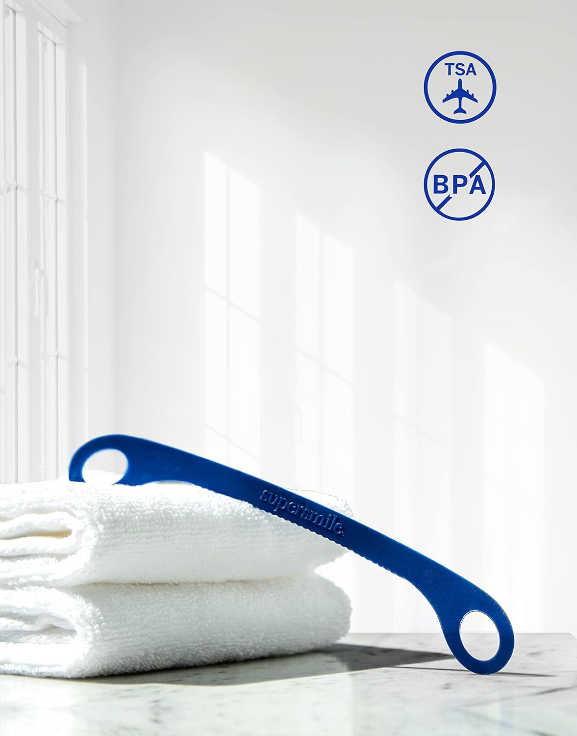 Supersmile Ripple Edge Tongue Cleaner, Ergonomic Reusable Tongue Scraper, 3 Count image number 3