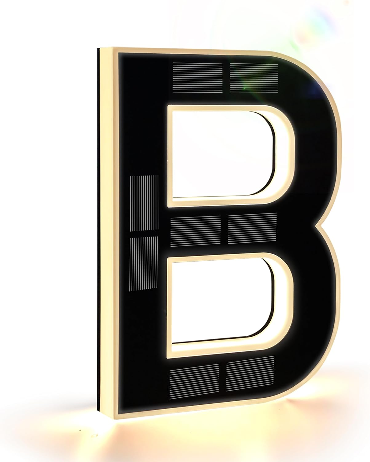 ISUNMEA 9 Inch Solar Lighted House Numbers for Outside, Light up Waterproof LED Address Numbers Signs for Houses, Large Personalized Illuminated Exterior Modern House Numbers Light (B-Black, 9IN)