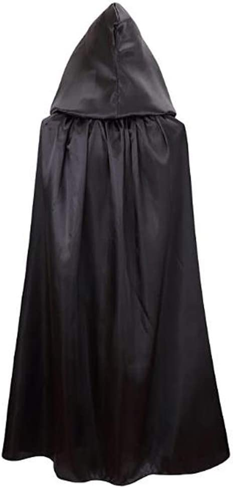 GREUS Kids Christmas Halloween Costume Satin Hooded Party Cloak with Hood Vampire Witch Cosplay Cape Robe 8-16 Y image number 6