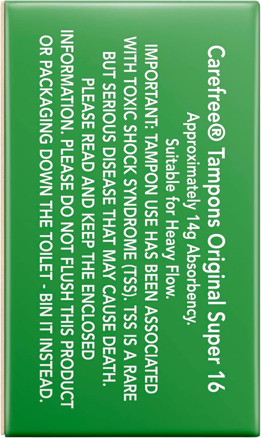 Carefree Original Super Tampons 16 Pack image number 2