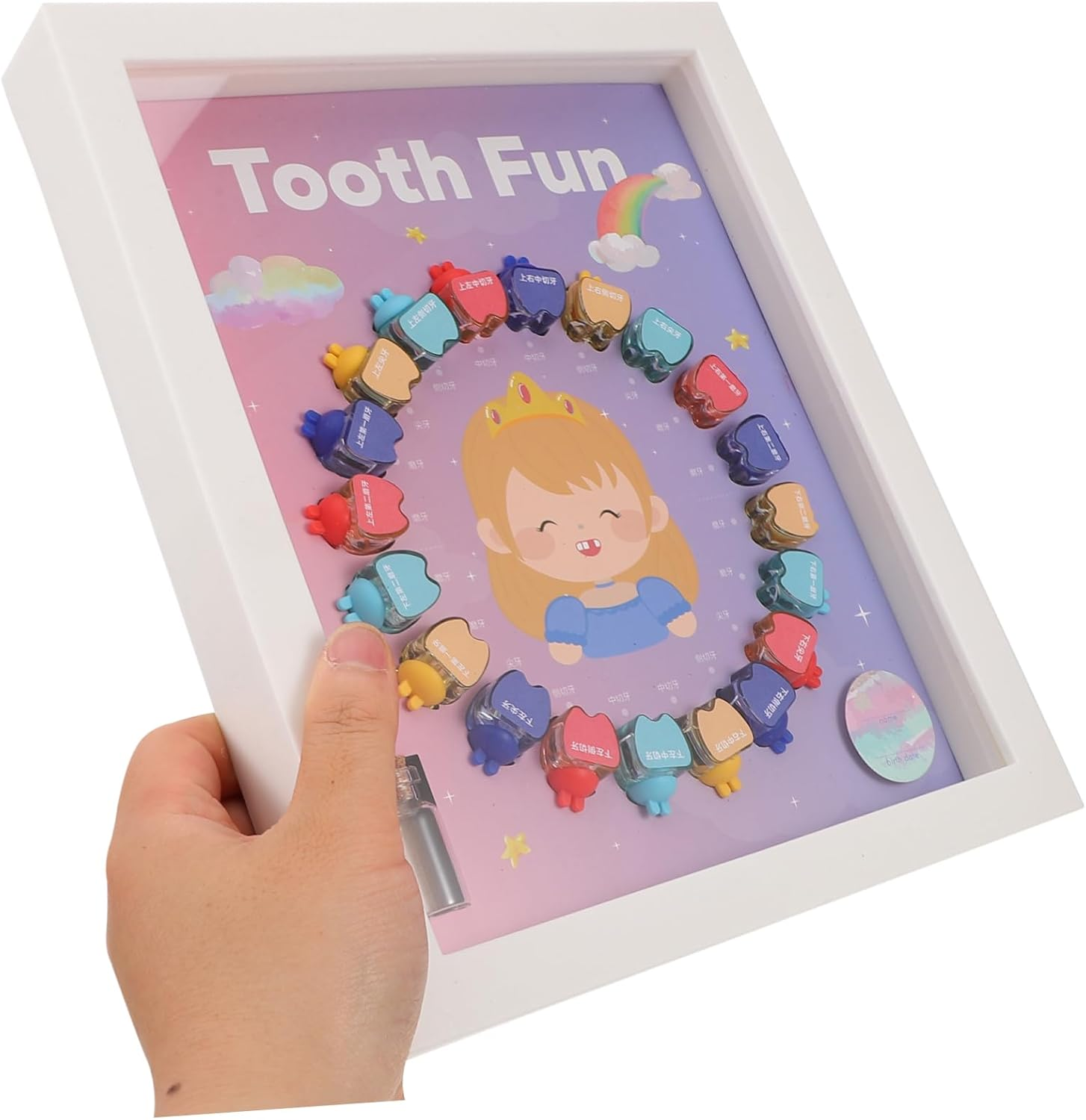1Set First Tooth Keepsake Box for Boys and Girls Charming Boy Girl'S Tooth Holder Spacious Storage Safe Material for Collection And image number 2