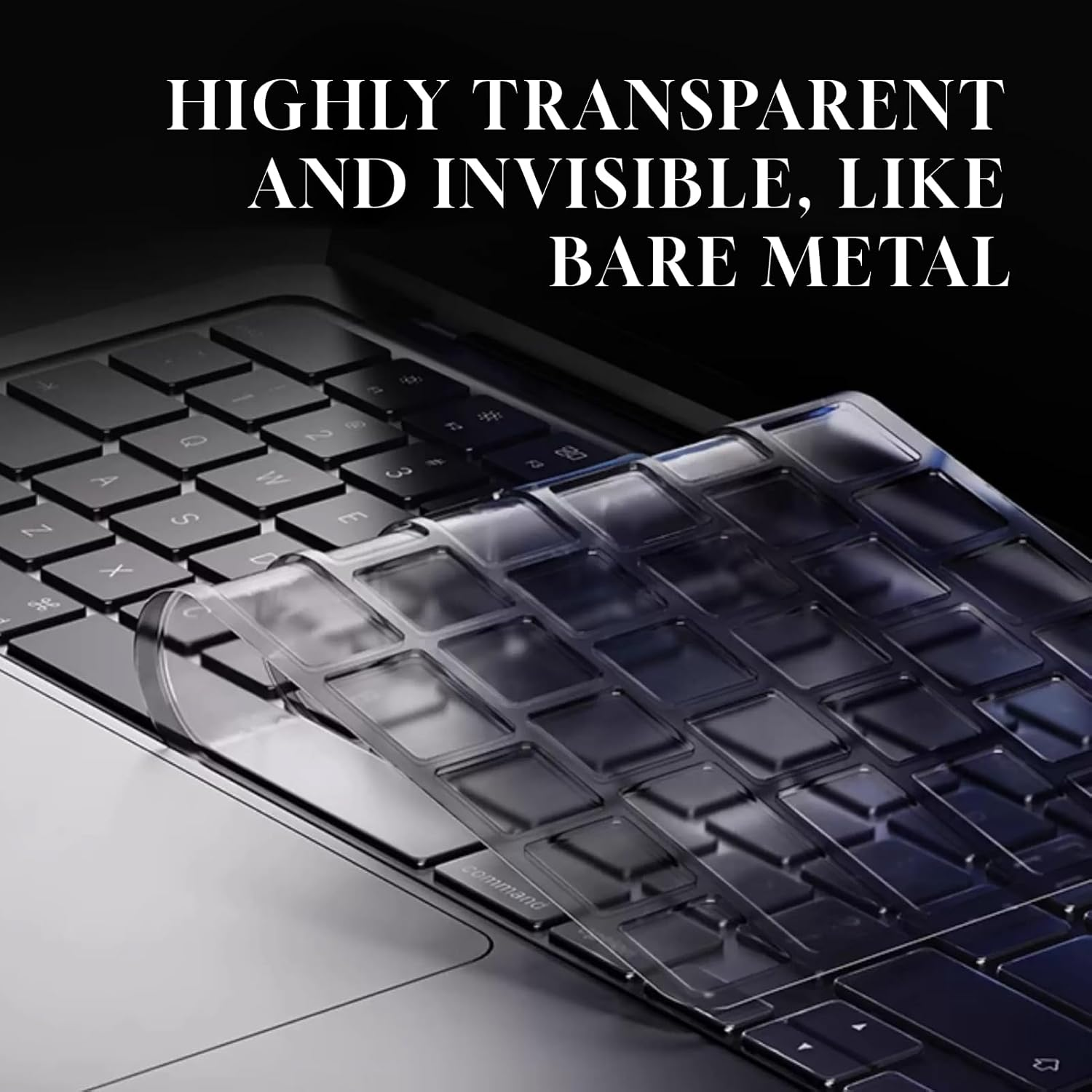Premium Keyboard Cover Protector for Macbook Pro M1/M2/M3/M4 (14"/16") and Macbook Air M2/M3/M4 (13"/15"), Clear, Reusable, Washable, Thin, TPU - Compatible with US Layout