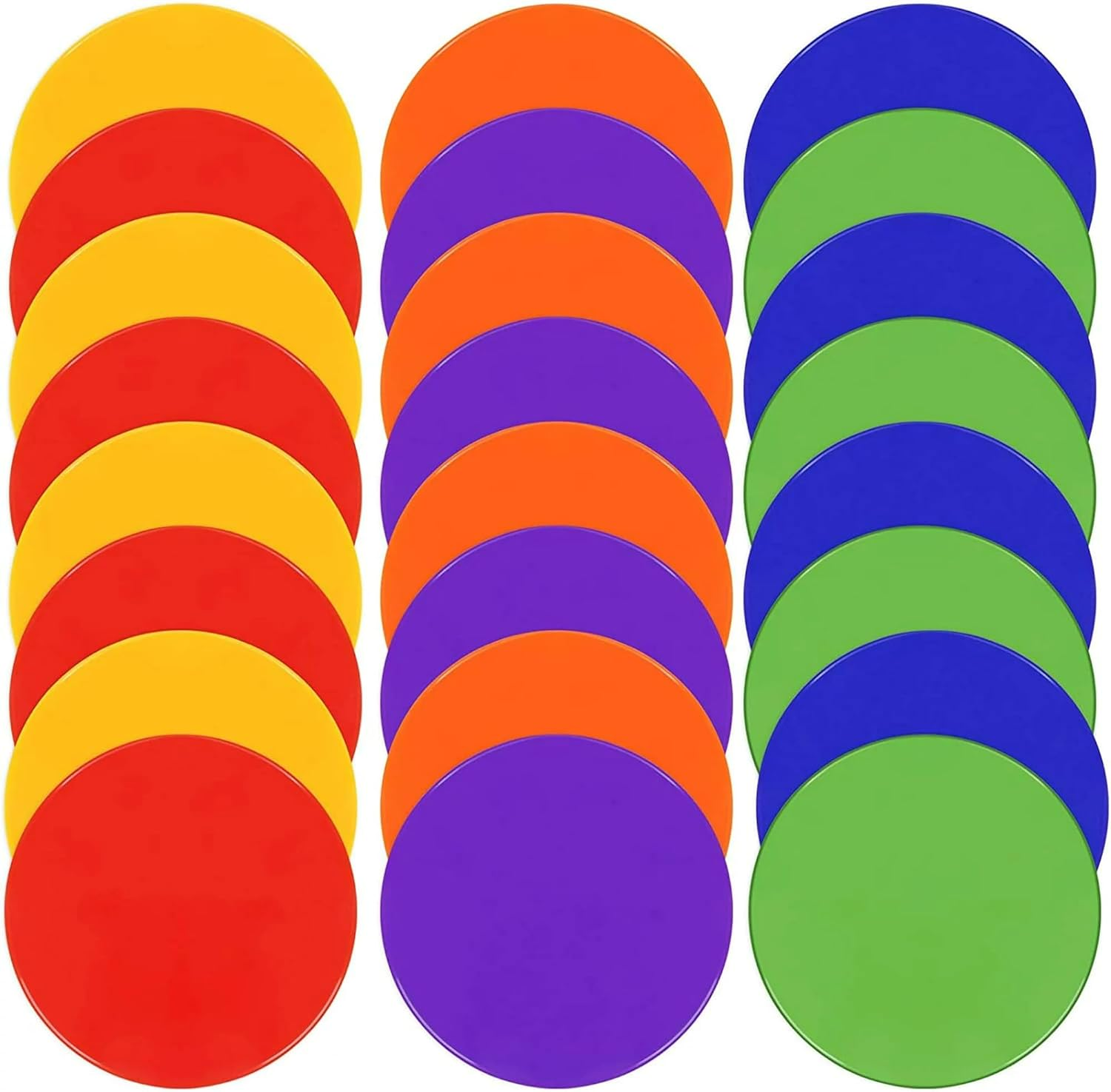 30Pcs Spot Markers 9 Inch Non Slip Agility Dots Flat Field Cones Circles Rubber Floor Dots for Sports Soccer Basketball Training, Gym Training