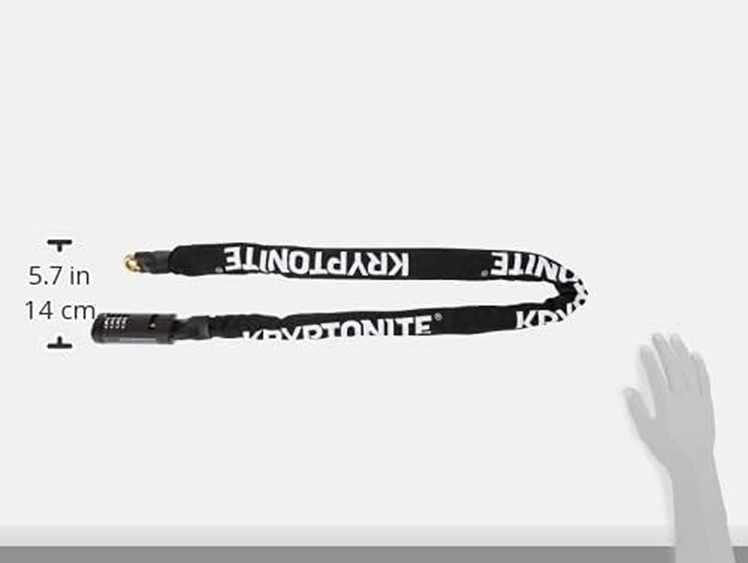 Kryptonite Keeper 712 Combo Bike Chain Lock, 4 Feet Long 7Mm Steel Chain Heavy Duty Anti-Theft Bicycle Chain Lock, 4-Digit Resettable Combination Lock for E-Bike Scooter Road Mountain Bikes image number 1